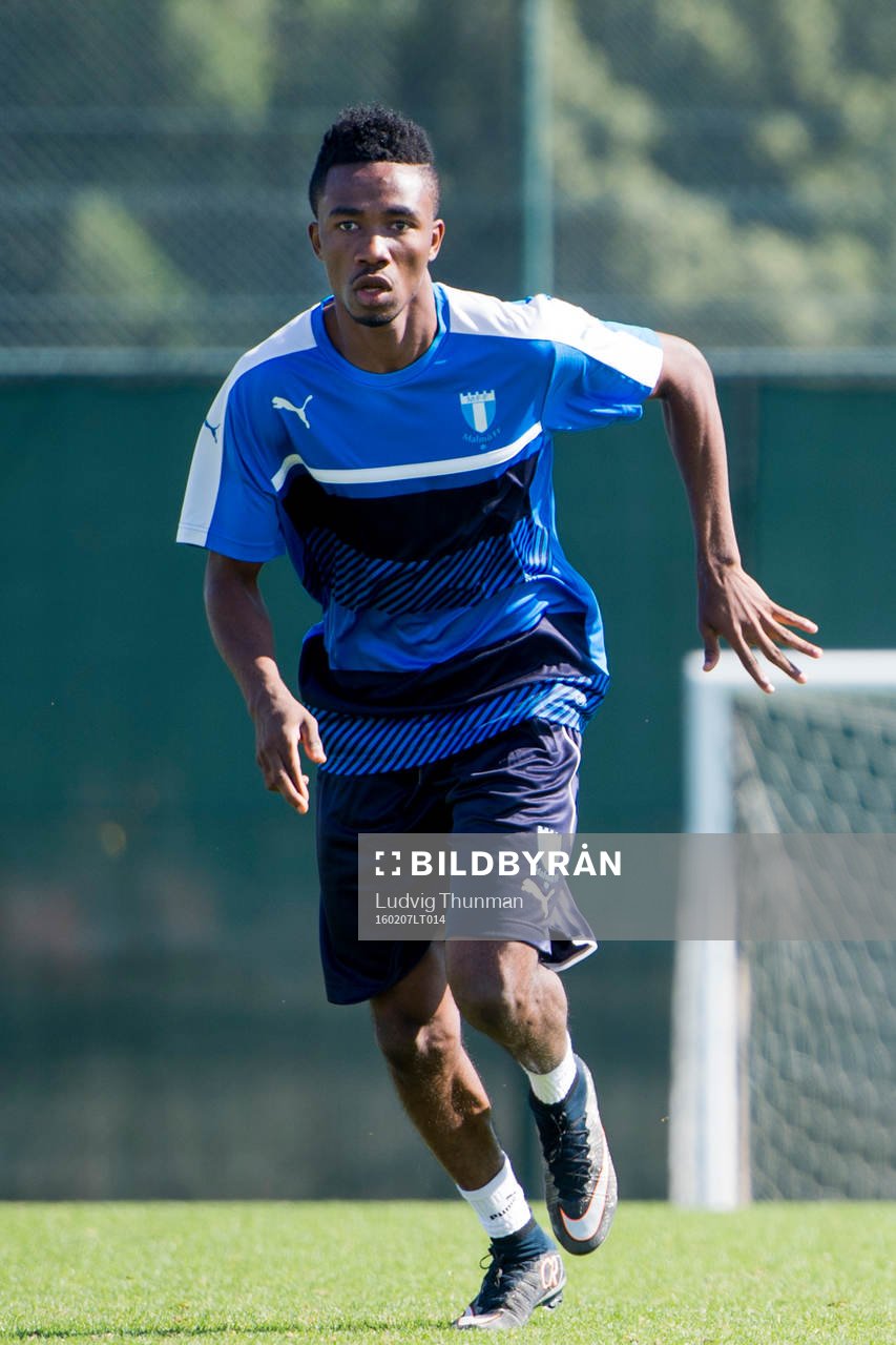 Malmö FFs provspelare Samuel Tetteh