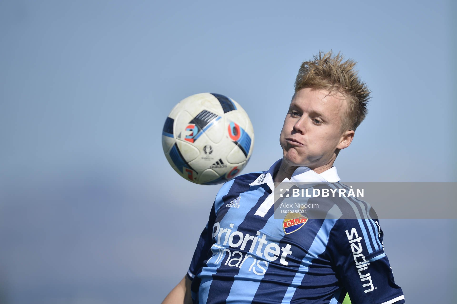 under en träningsmatch i fotboll mellan Djurgården och