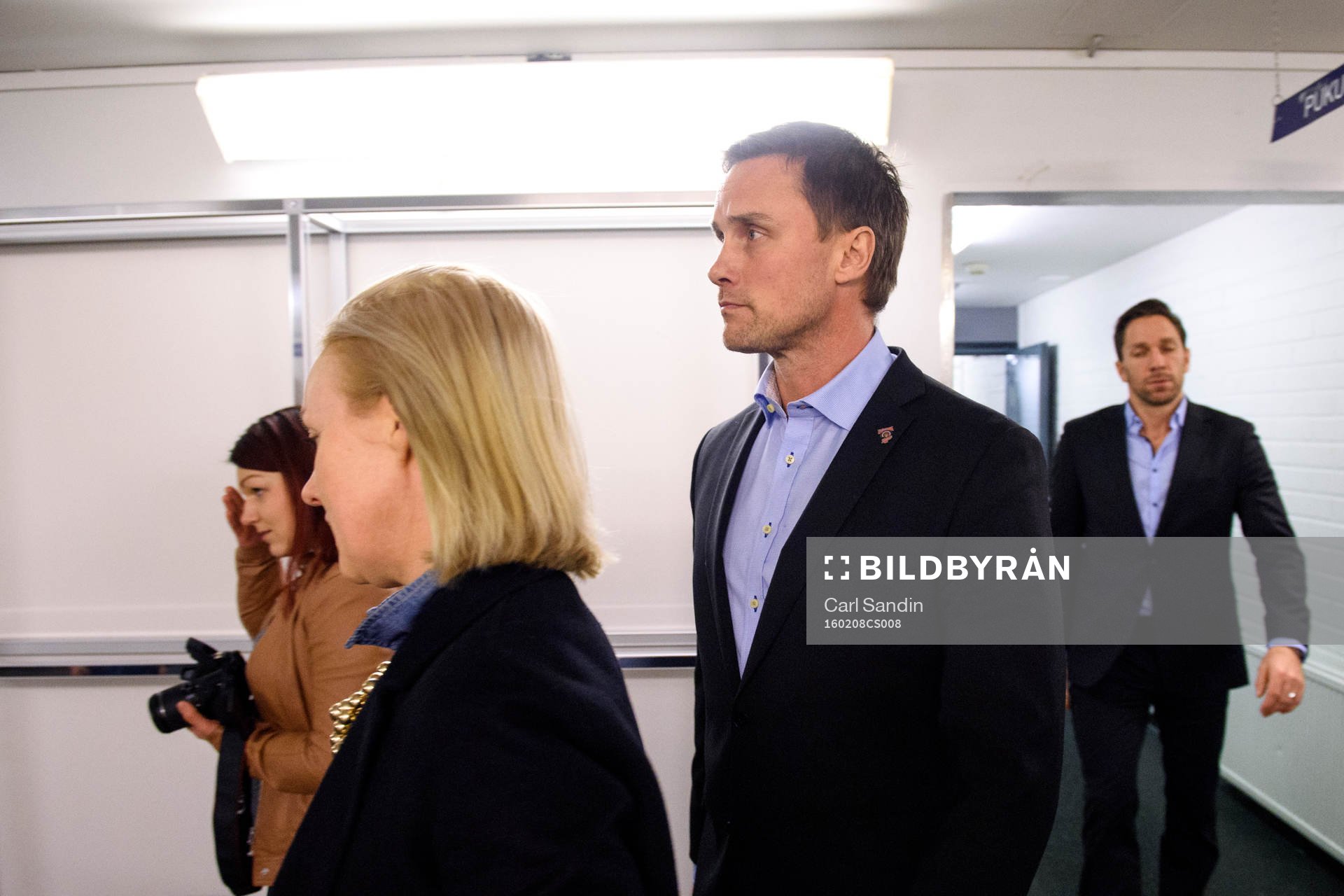 Frölundas tränare Roger Rönnberg innan en presskonferens