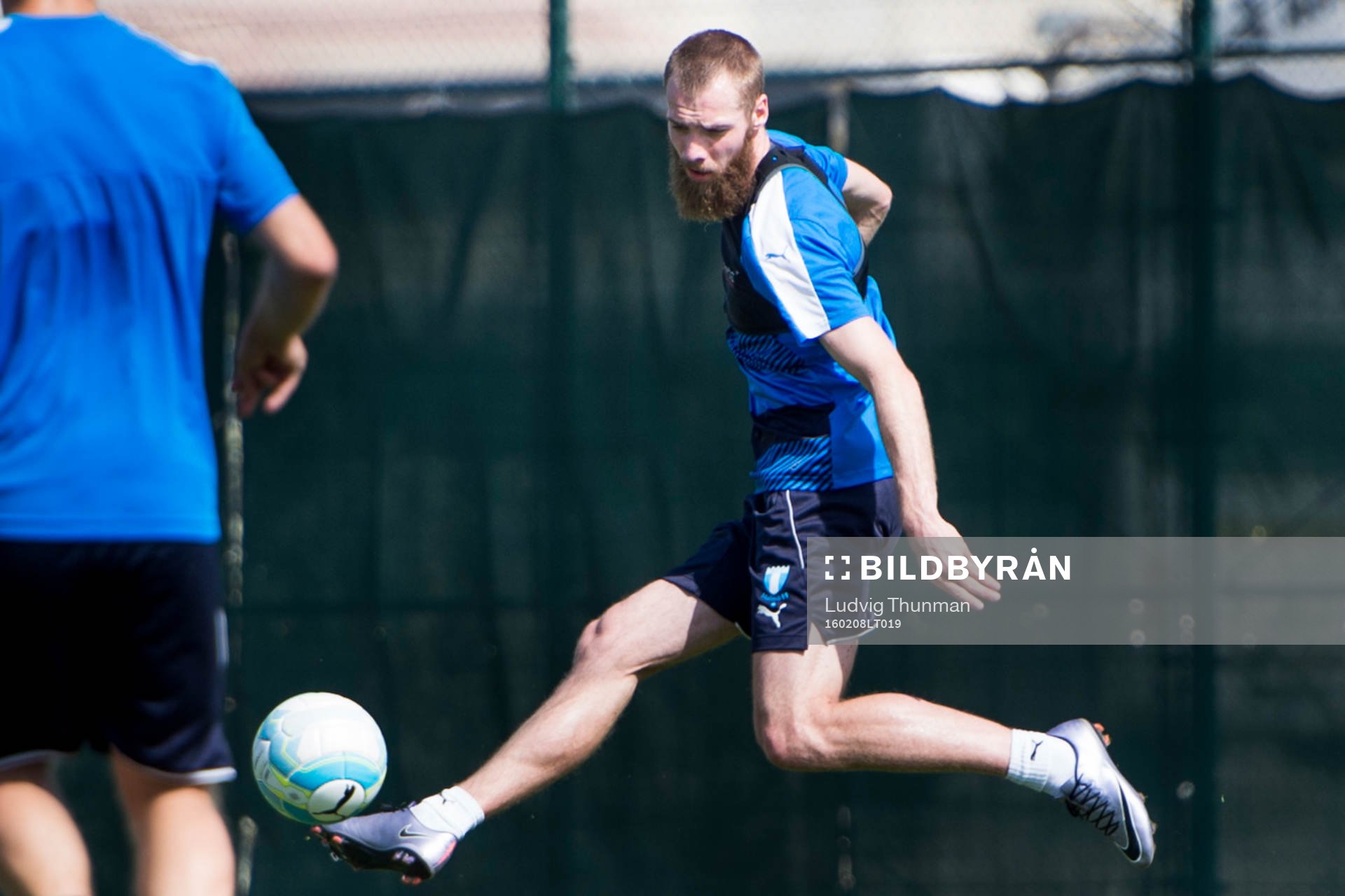 Malmö FFs Jo Inge Berget under en träning den 8 februari 2016 i Dubai. 