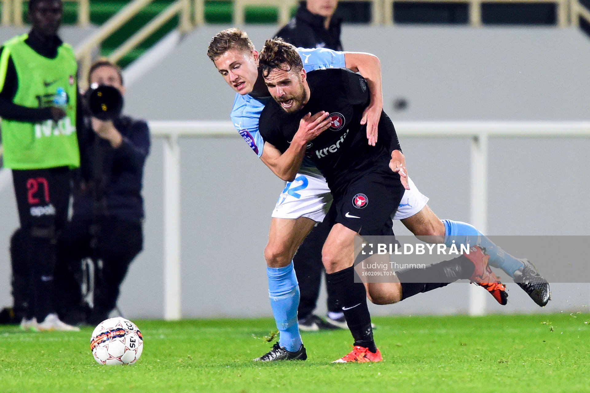 Malmö FFs Mattias Svanberg och Midtjyllands Filip Novák