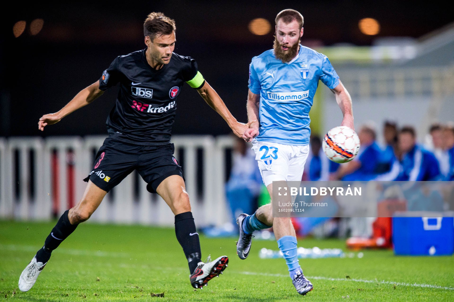 Midtjyllands Tim Sparv och Malmö FFs Jo Inge Berget