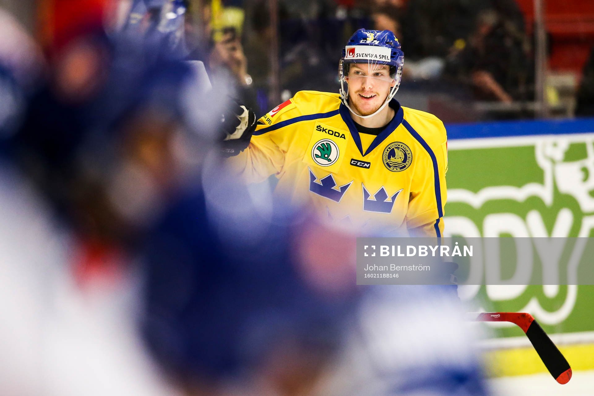 Sveriges Niclas Burström jublar