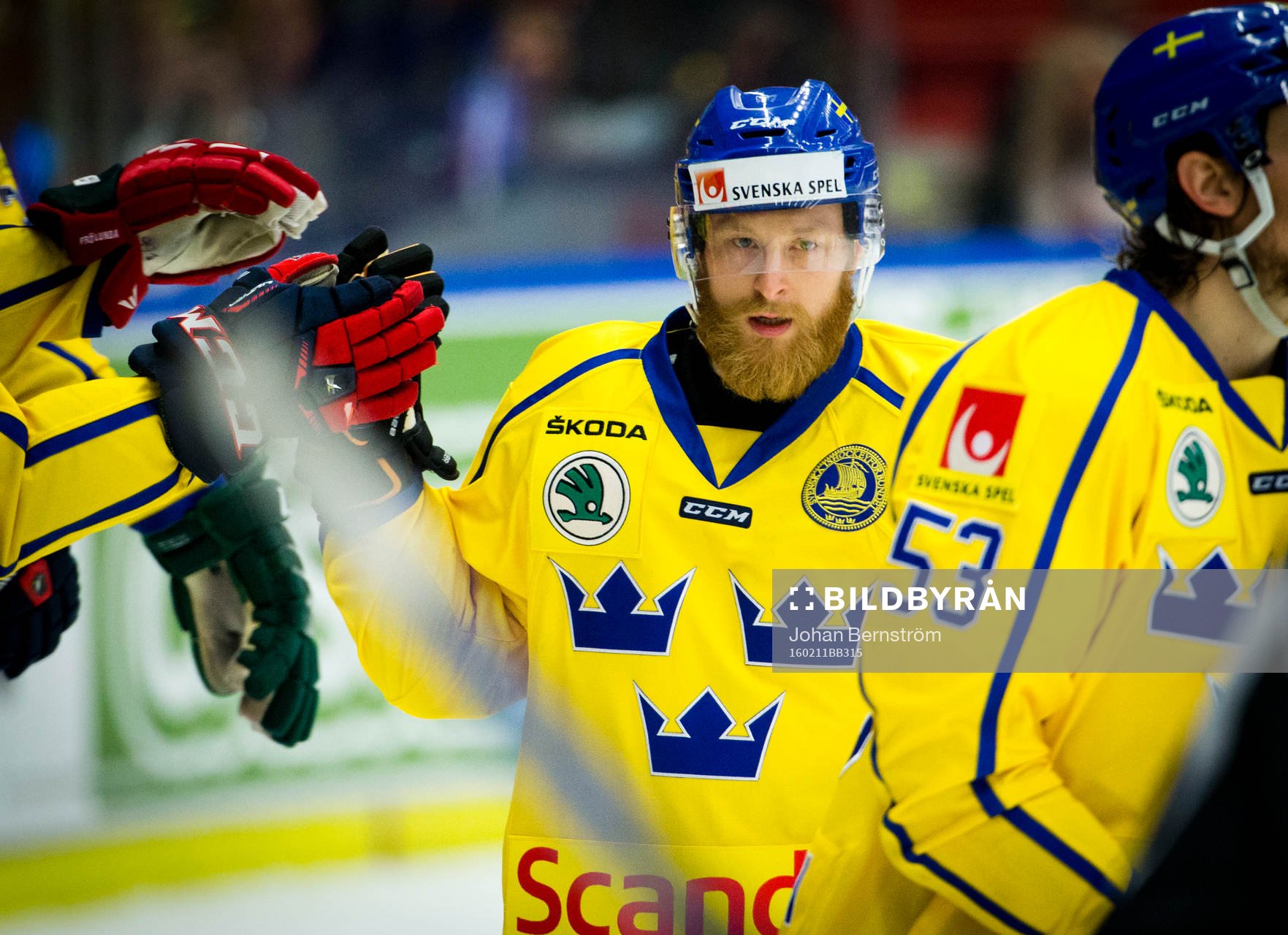 Sveriges Linus Klasen jublar