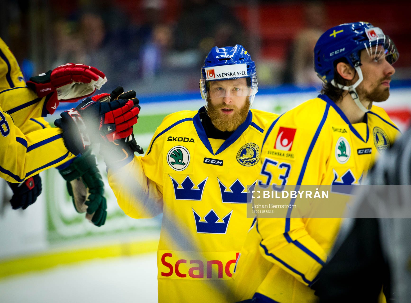 Sveriges Linus Klasen jublar