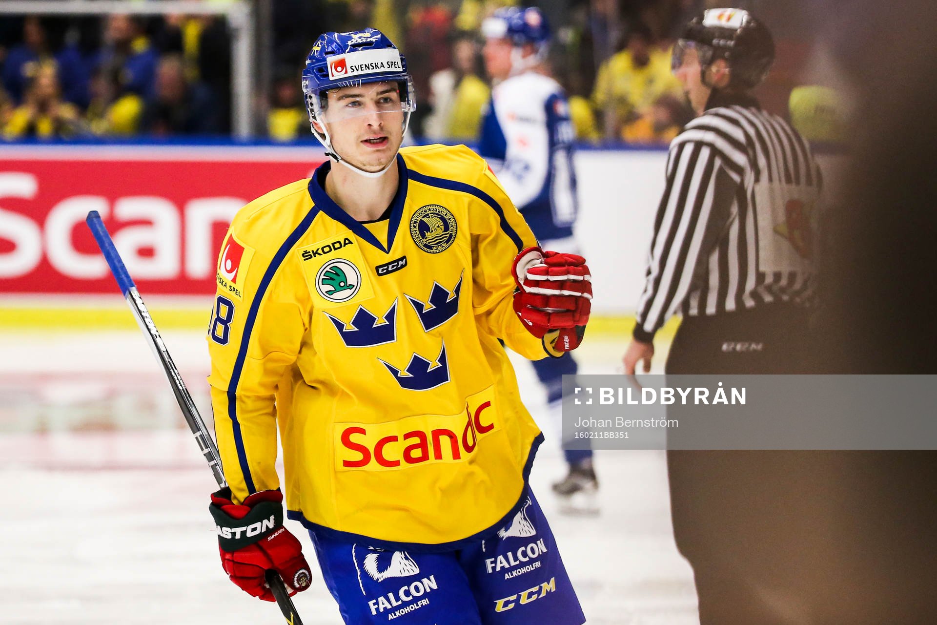 Sveriges Johan Sundström jublar