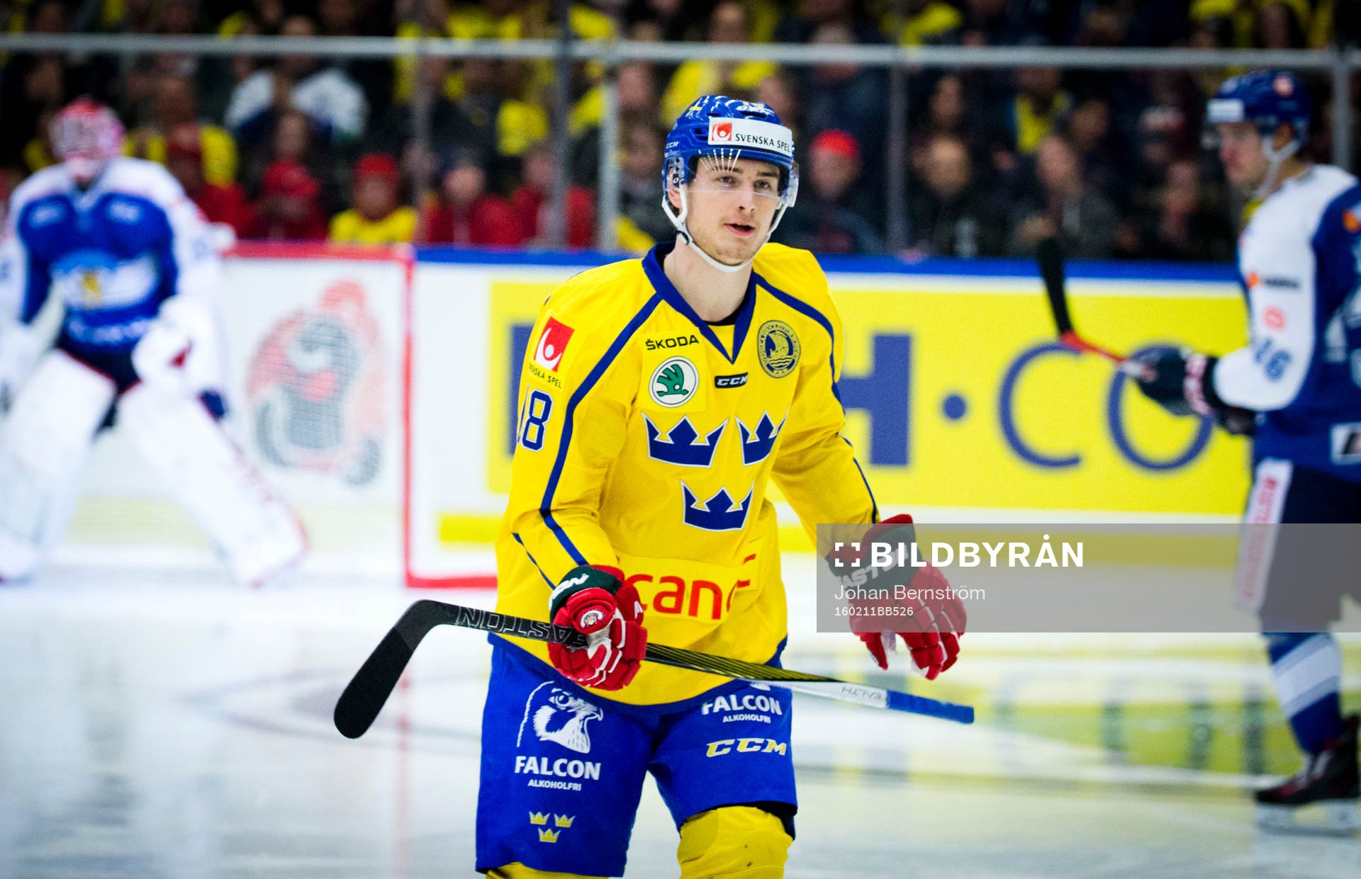 Sveriges Johan Sundström gör 3-0 och jublar