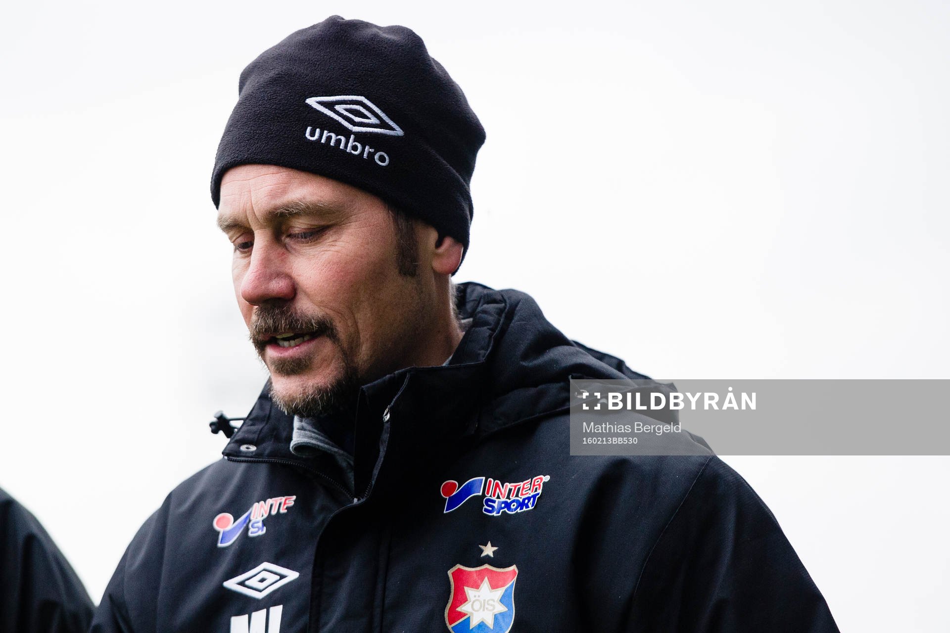 Örgrytes tränare Marcus Lantz  under en träningsmatch i fotboll mellan Örgryte och Trollhättan den 13 februari 2016 i Göteborg.
