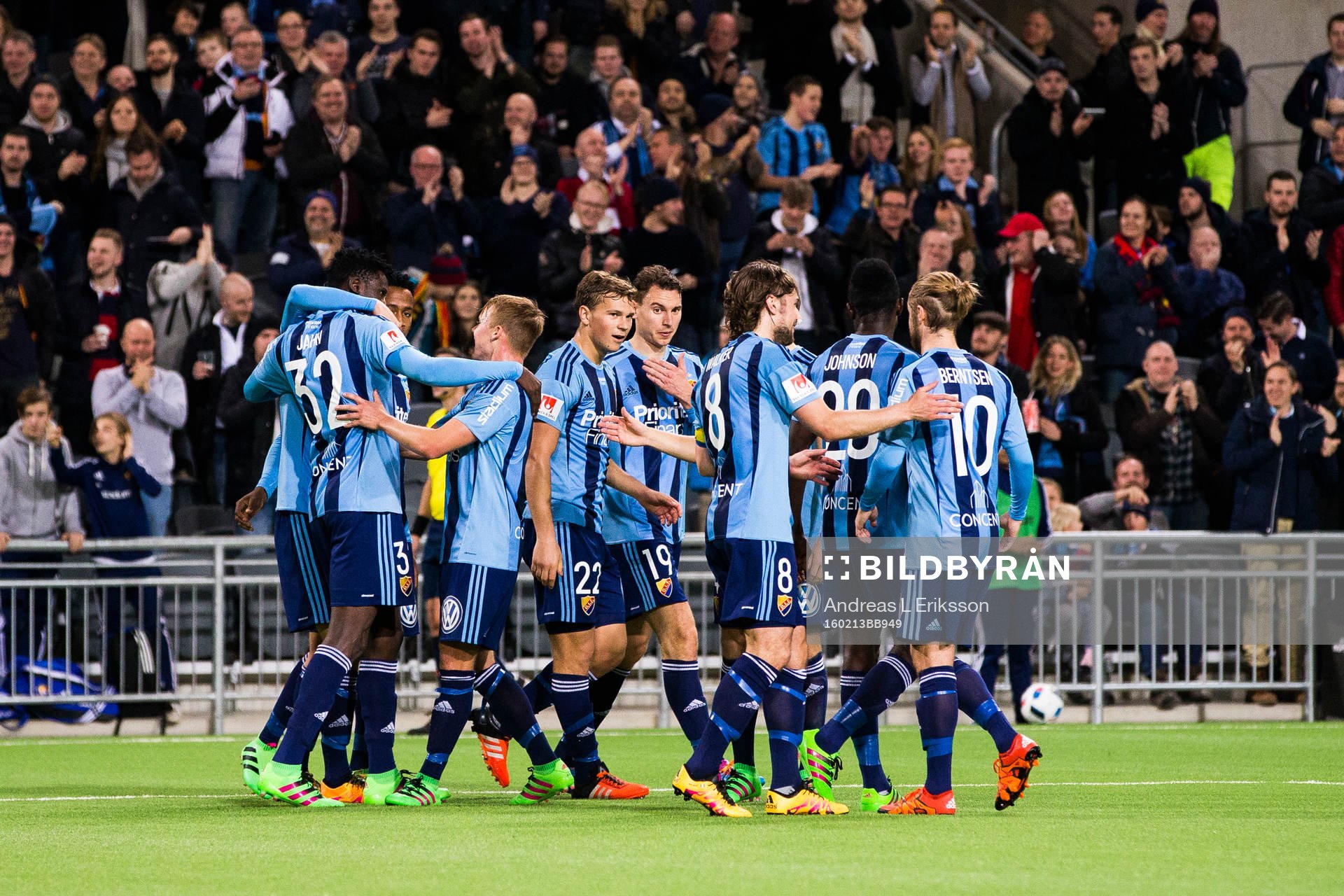 Djurgårdens spelare jublar
