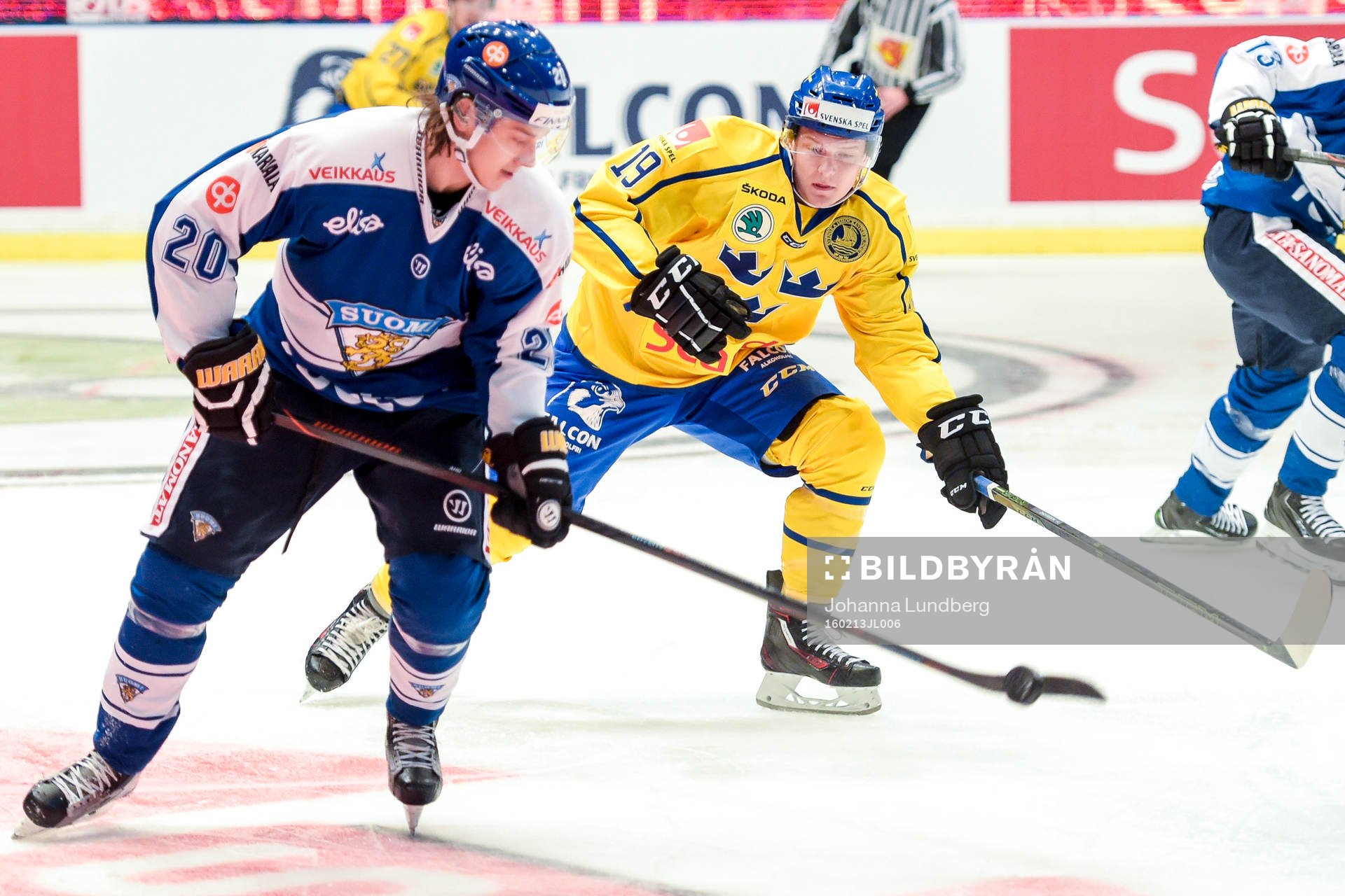 Finlands Sebastian Aho och Sveriges Patrik Zackrisson
