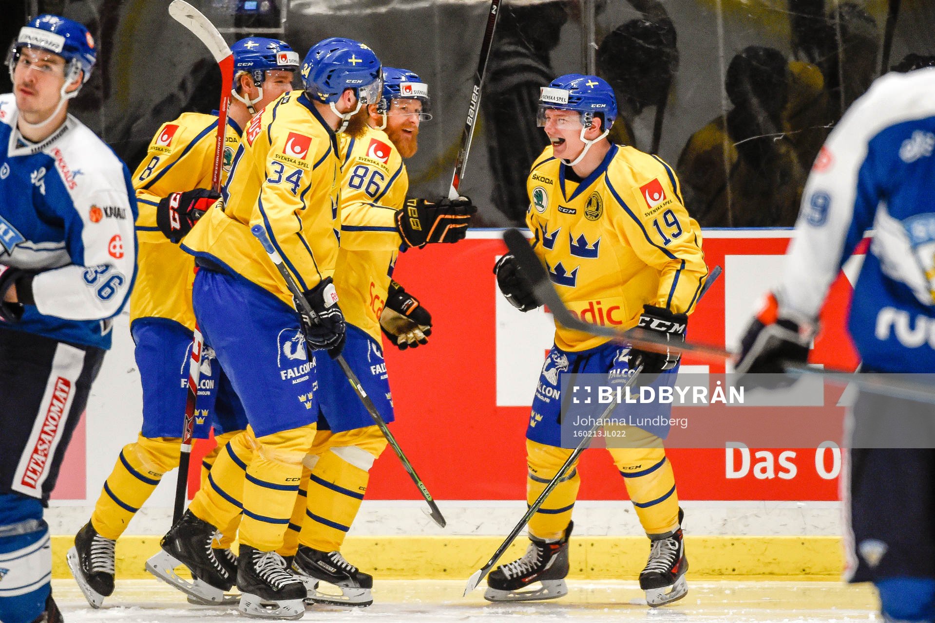 Sveriges Gustav Forsling, Jonas Junland, Linus Klasen och
