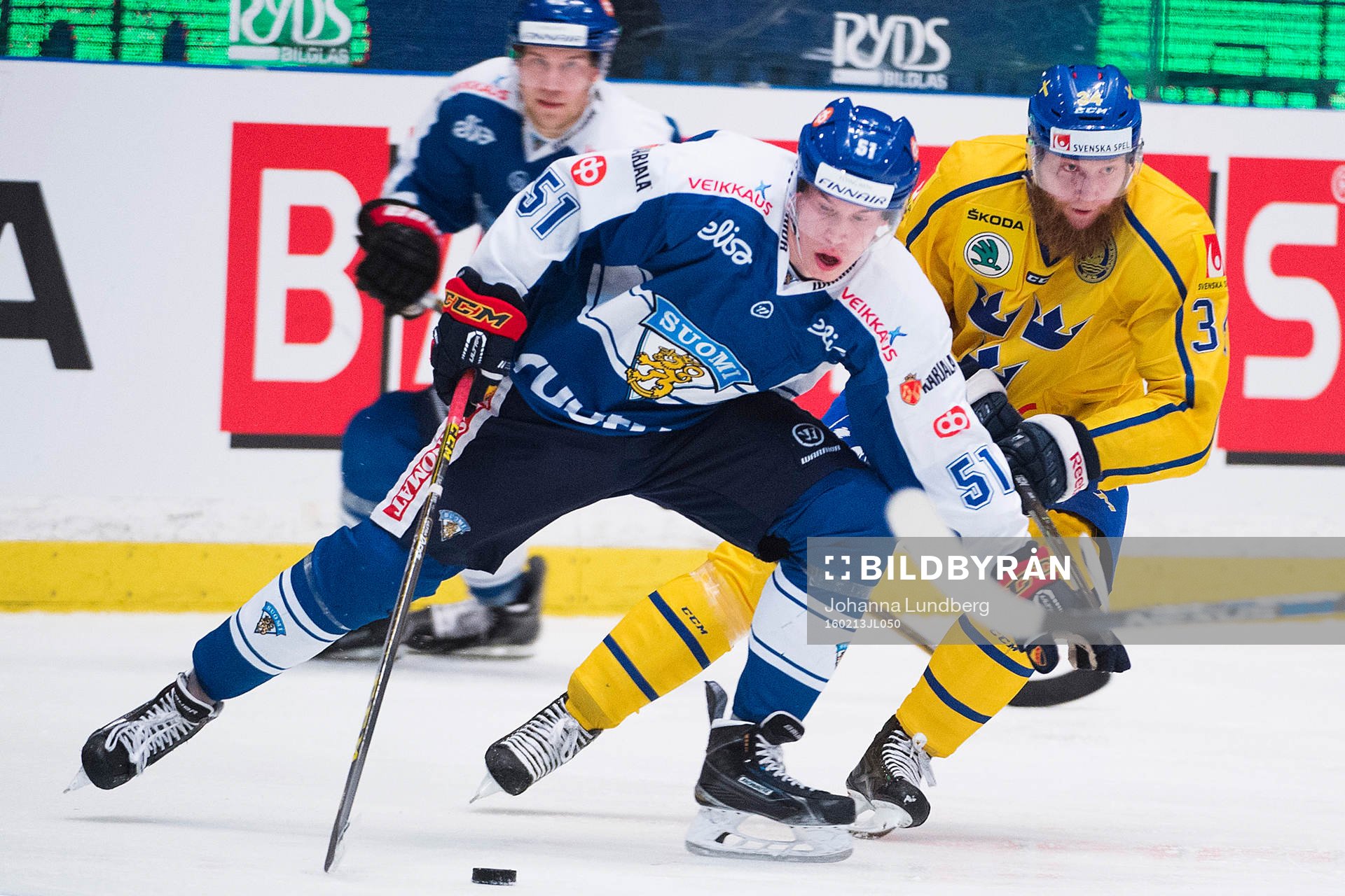 Finlands Tomi Sallinen och Sveriges Jonas Junland