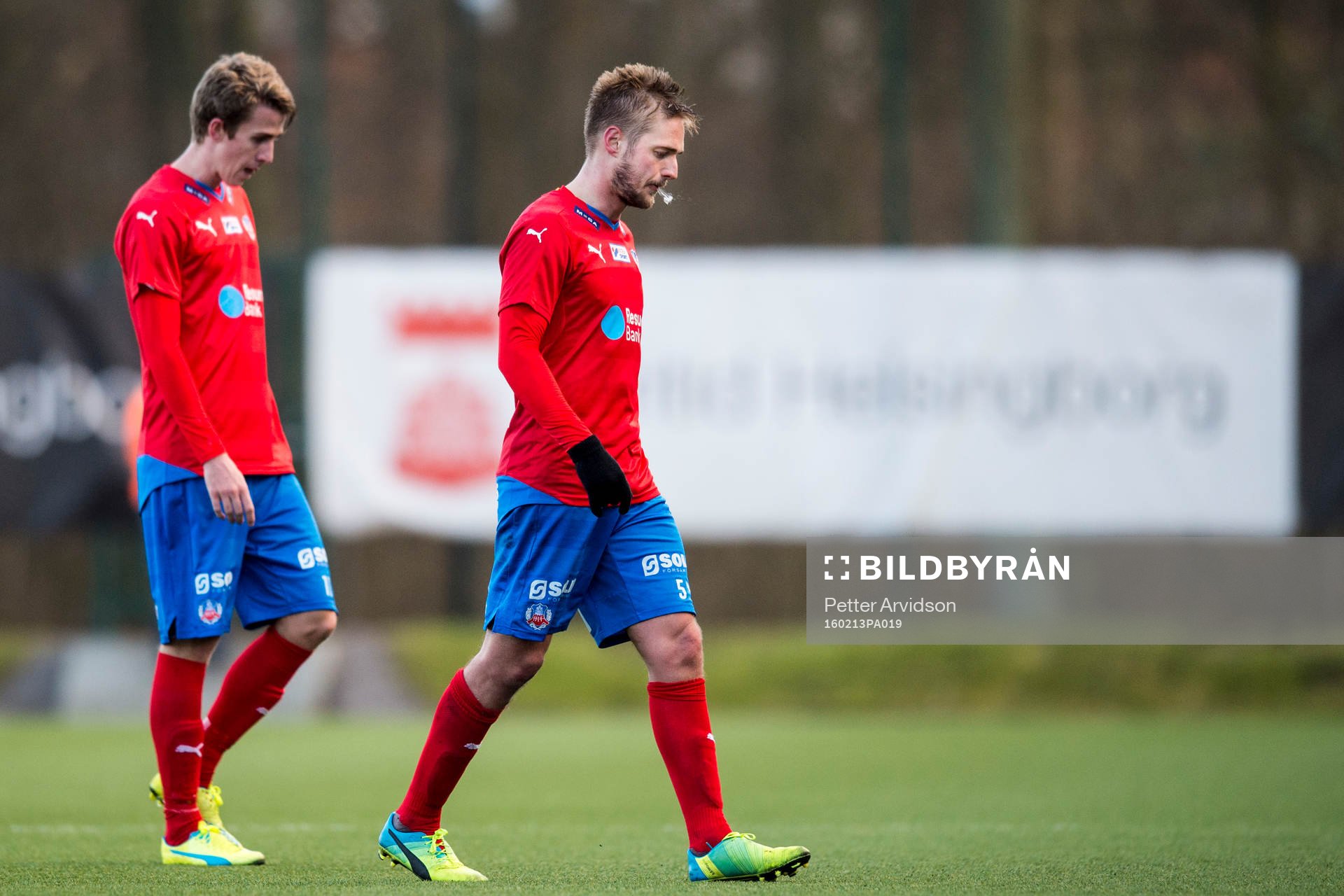 Helsingborgs Adam Eriksson och Johan Mårtensson deppar