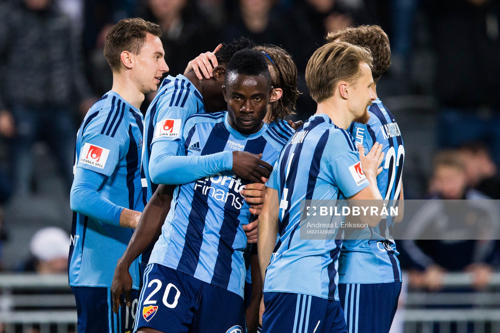 Djurgårdens Marcus Hansson, Michael Olunga, Sam Johnson,