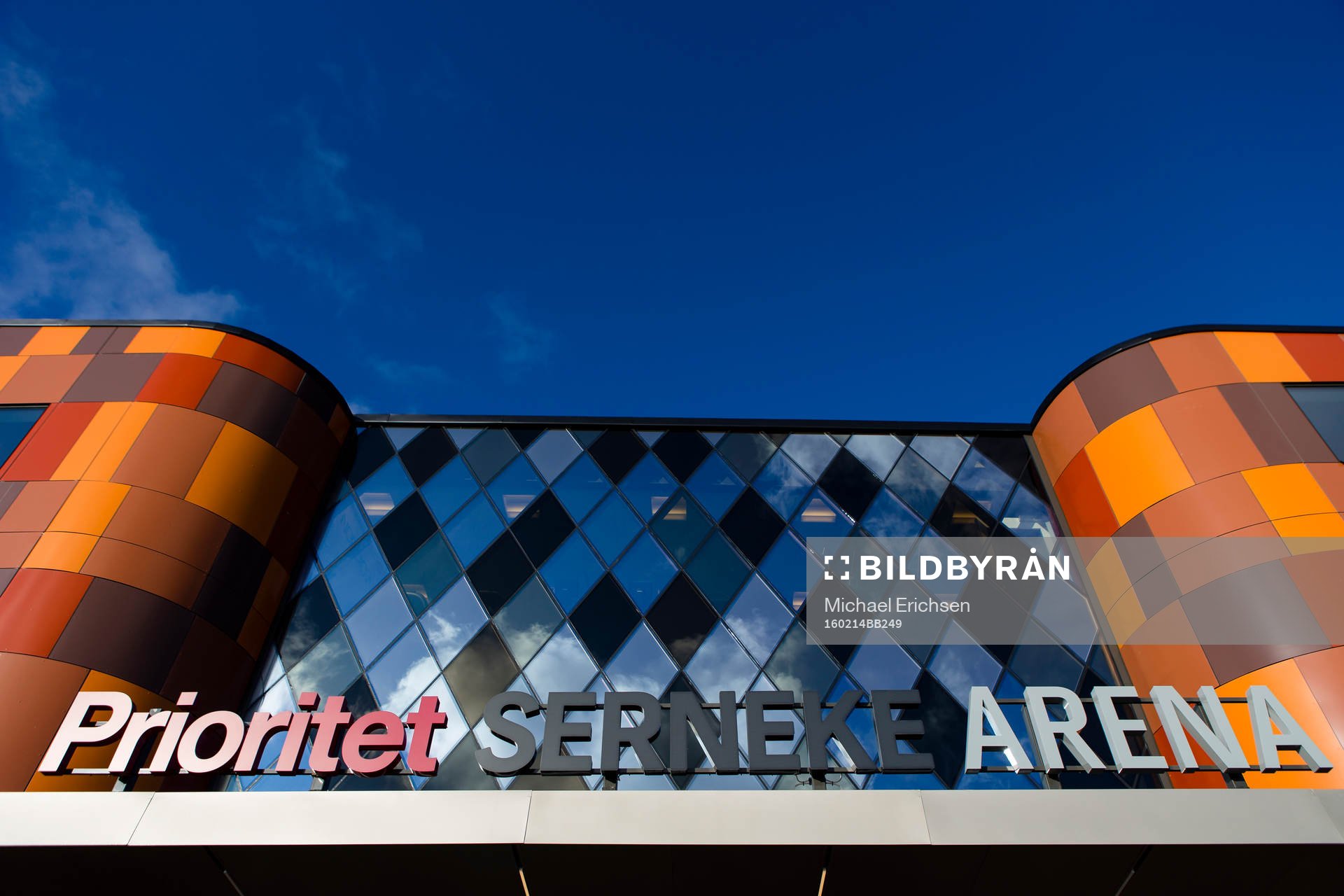 Prioritet Serneke Arena exteriört innan en träningsmatch