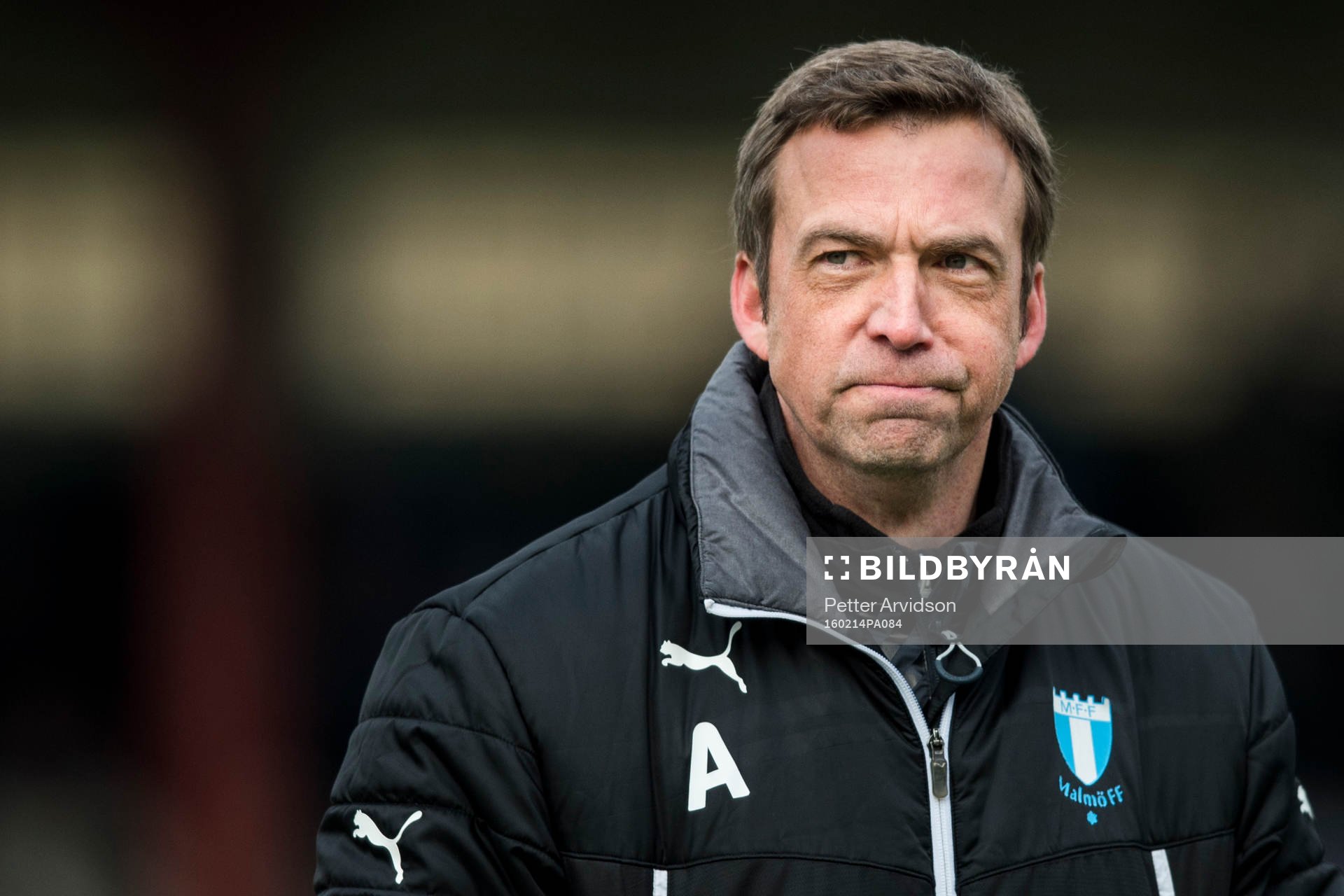 Malmö FFs tränare Allan Kuhn tunder en träningsmatch i