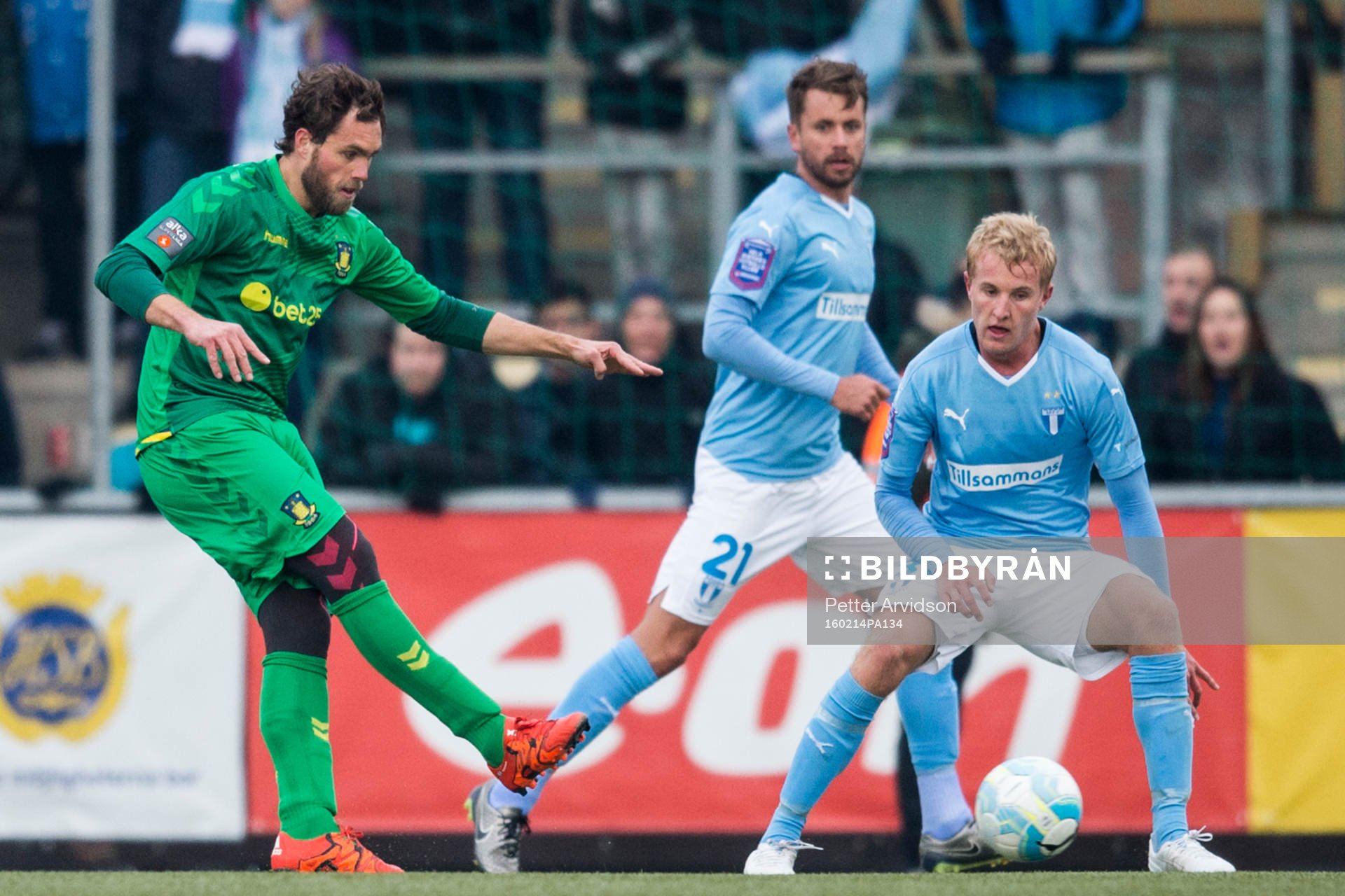 Bröndbys Johan Elmander och Malmö FFs Kári Árnason och