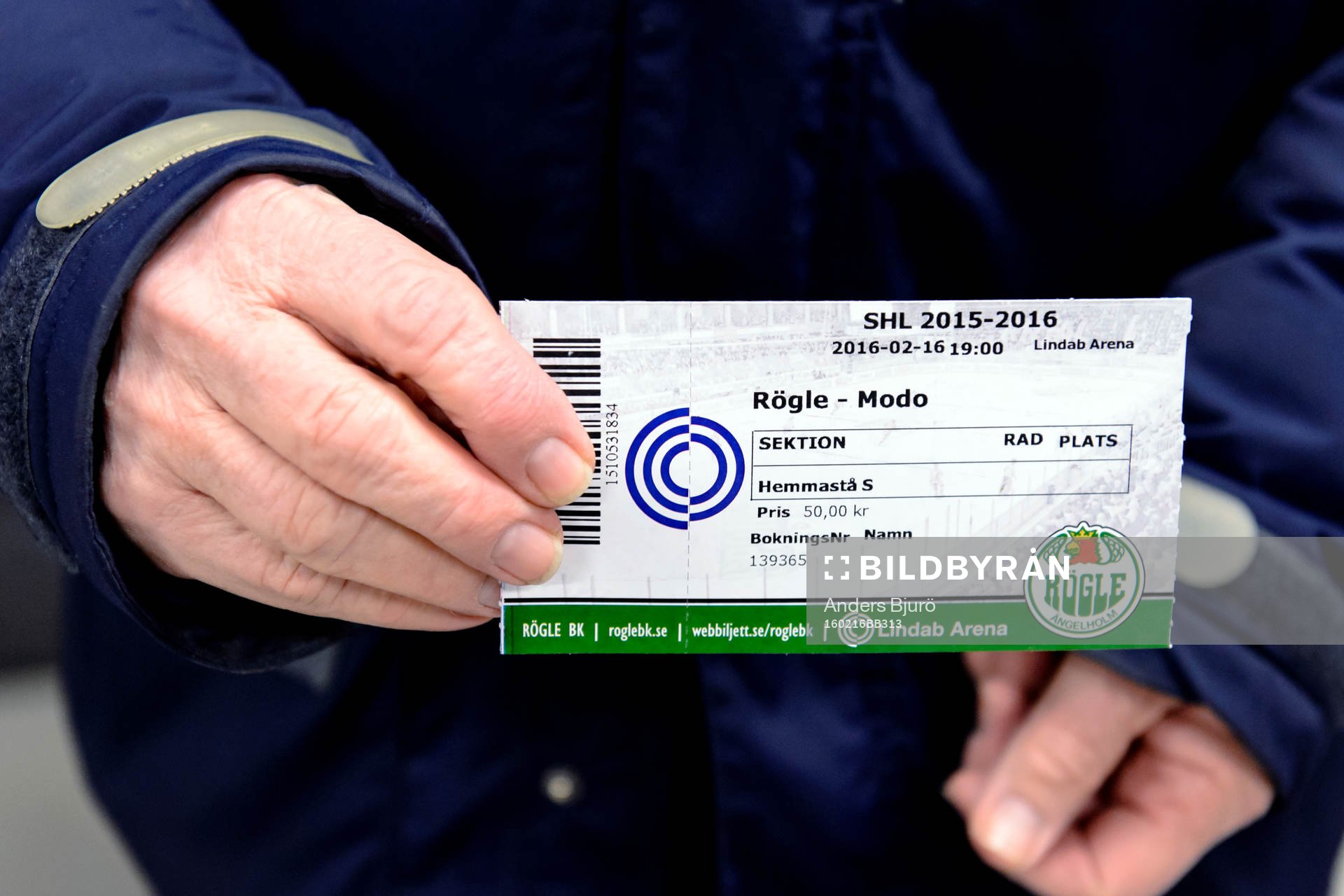 En matchbiljett