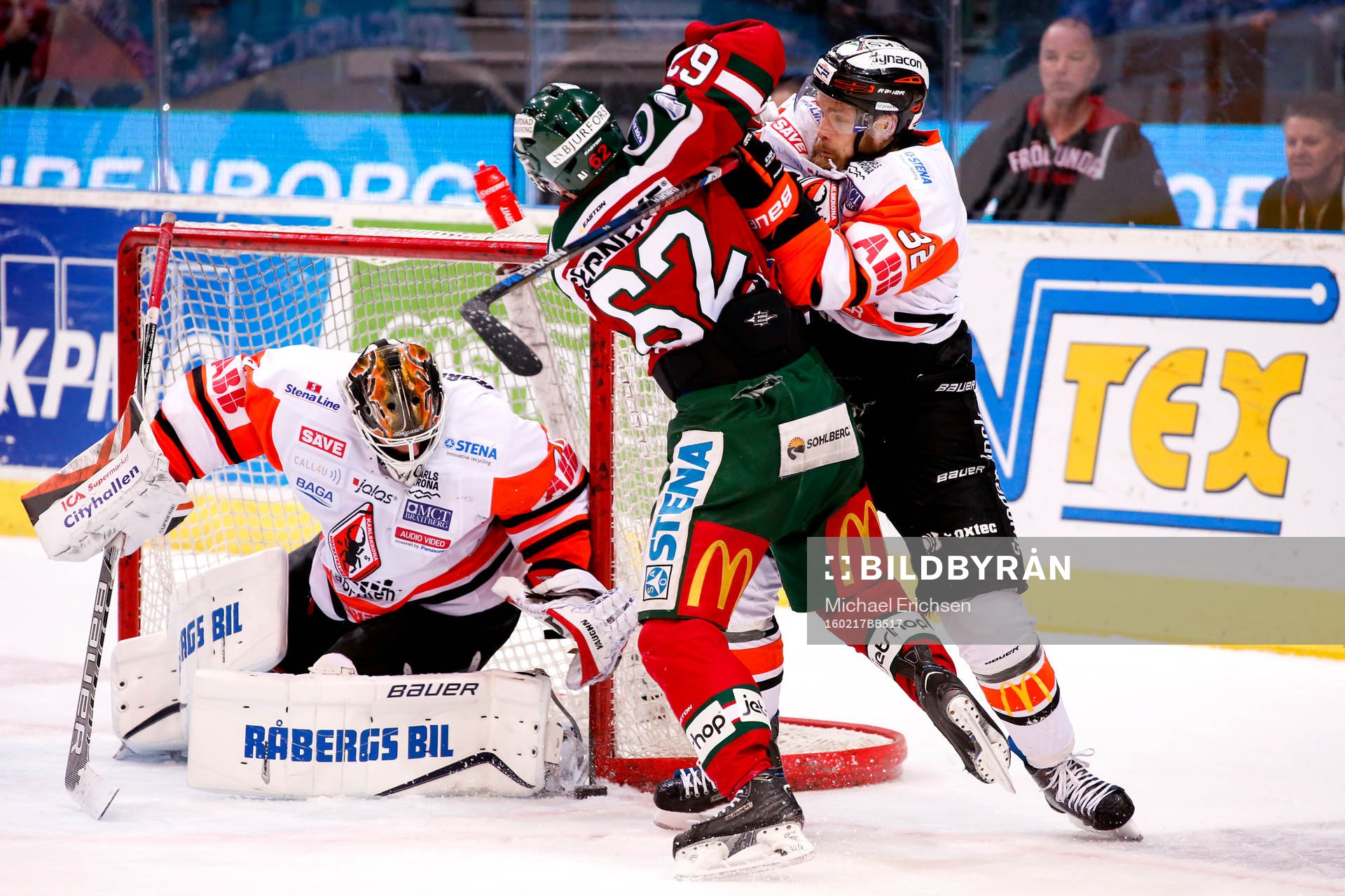 Frölundas Artturi Lehkonen och Karlskronas Anton Grundel