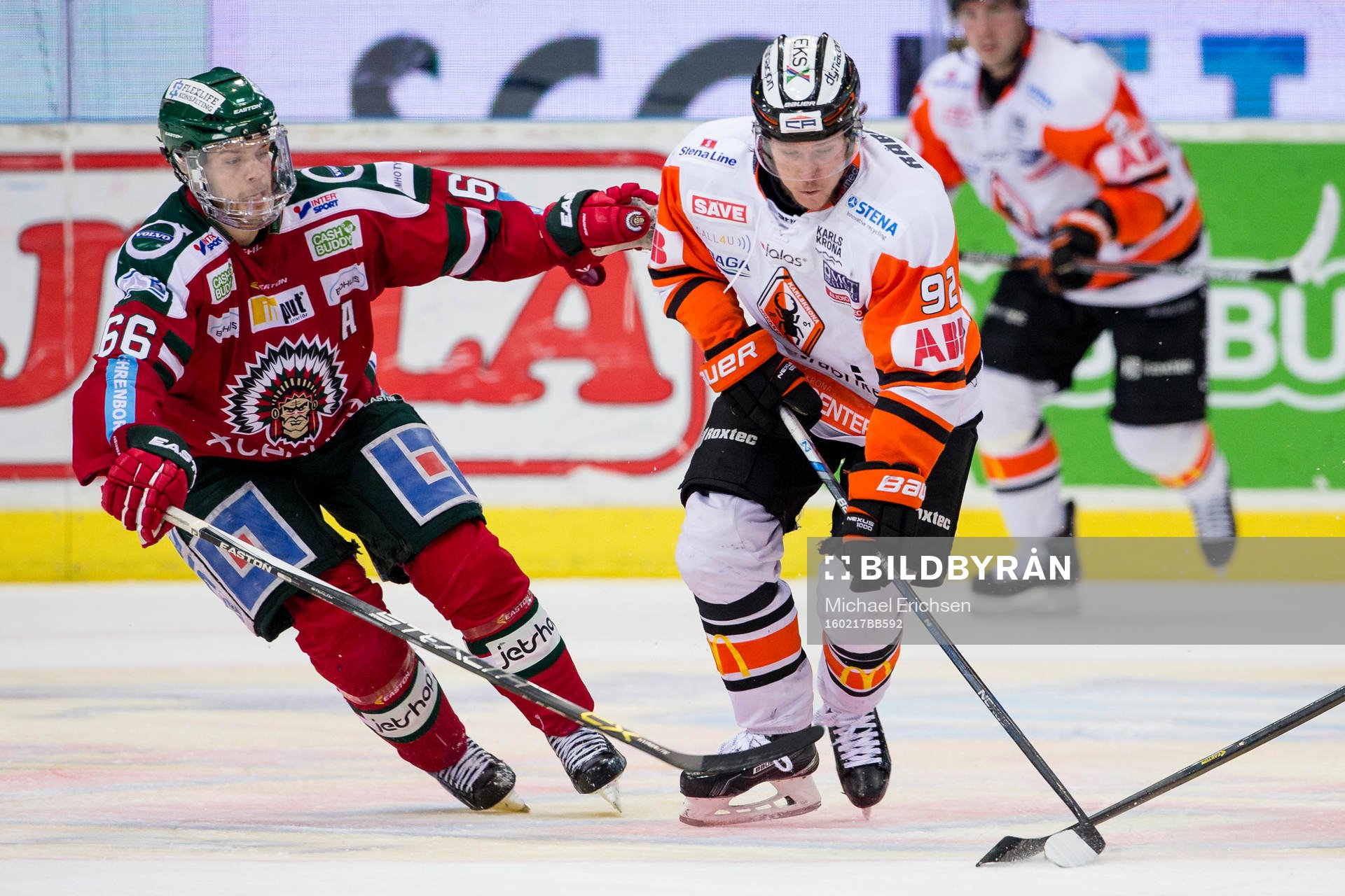 Frölundas Oscar Fantenberg mot Karlskronas Jesper Olofsson