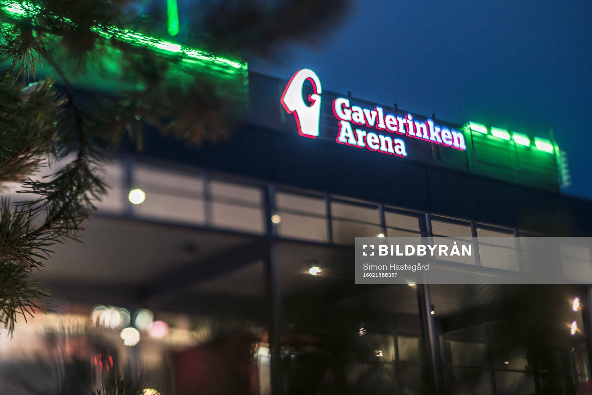 Entrén till Gavlerinken Arena före ishockeymatchen i SHL