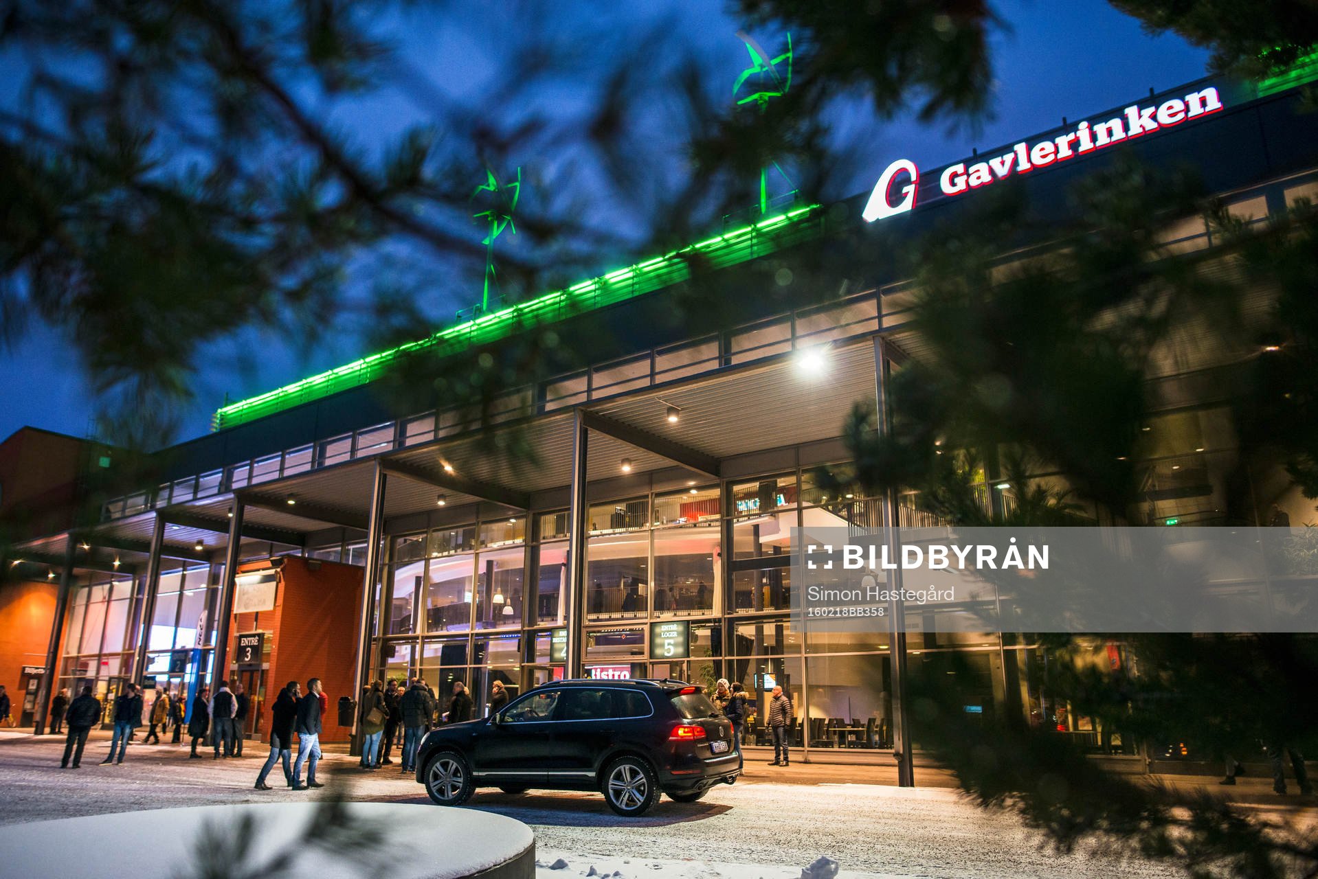 Entrén till Gavlerinken Arena före ishockeymatchen i SHL