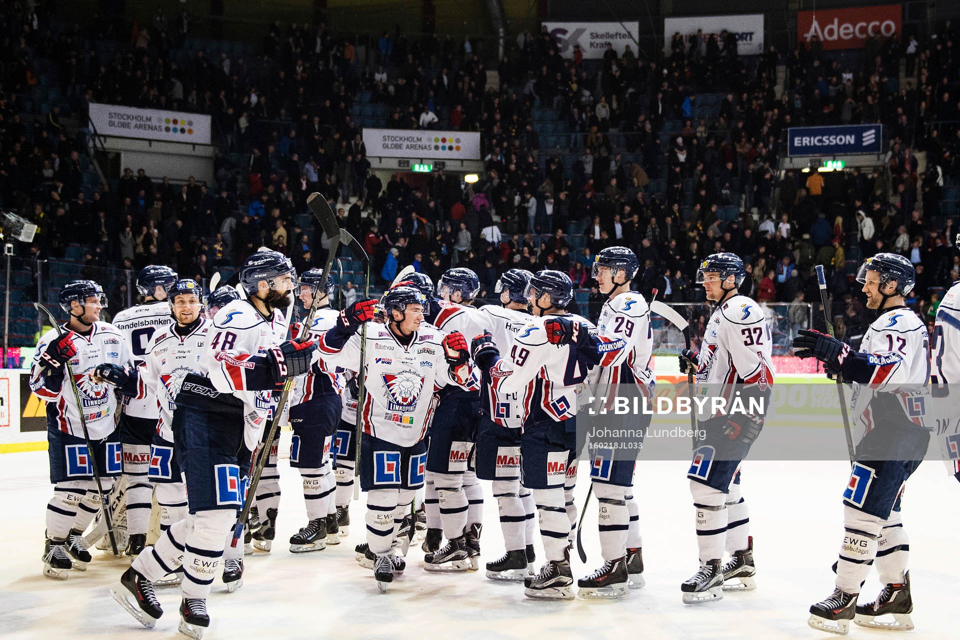 Linköpings spelare jublar