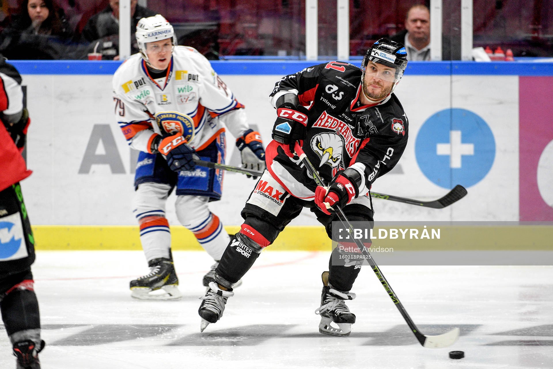 Malmö Redhawks Joey Tenute och Växjös Patrik Lundh