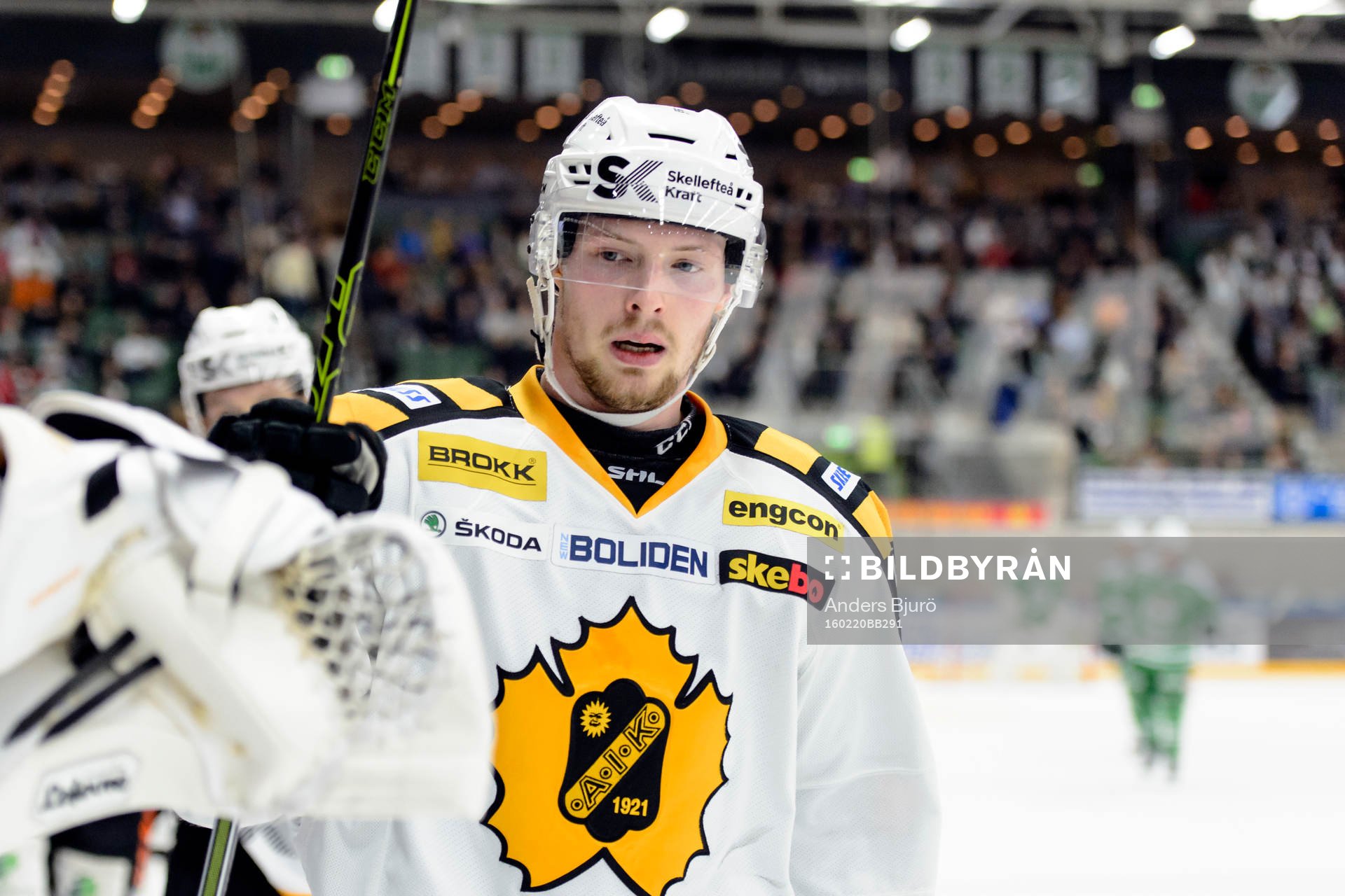 Skellefteås Martin Lundberg jublar med båset