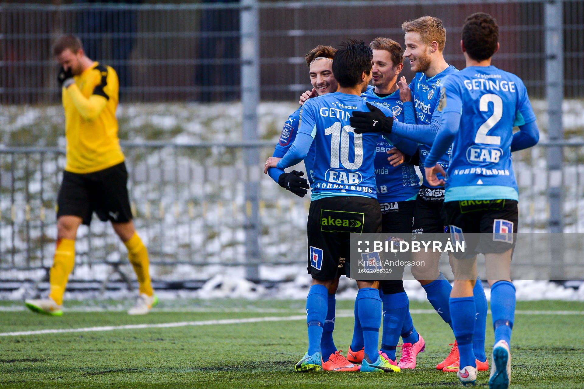Halmstads spelare jublar