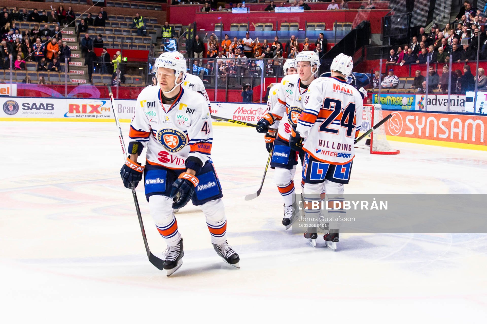 Växjös Gustav Rydahl har gjort 2-0 och jublar