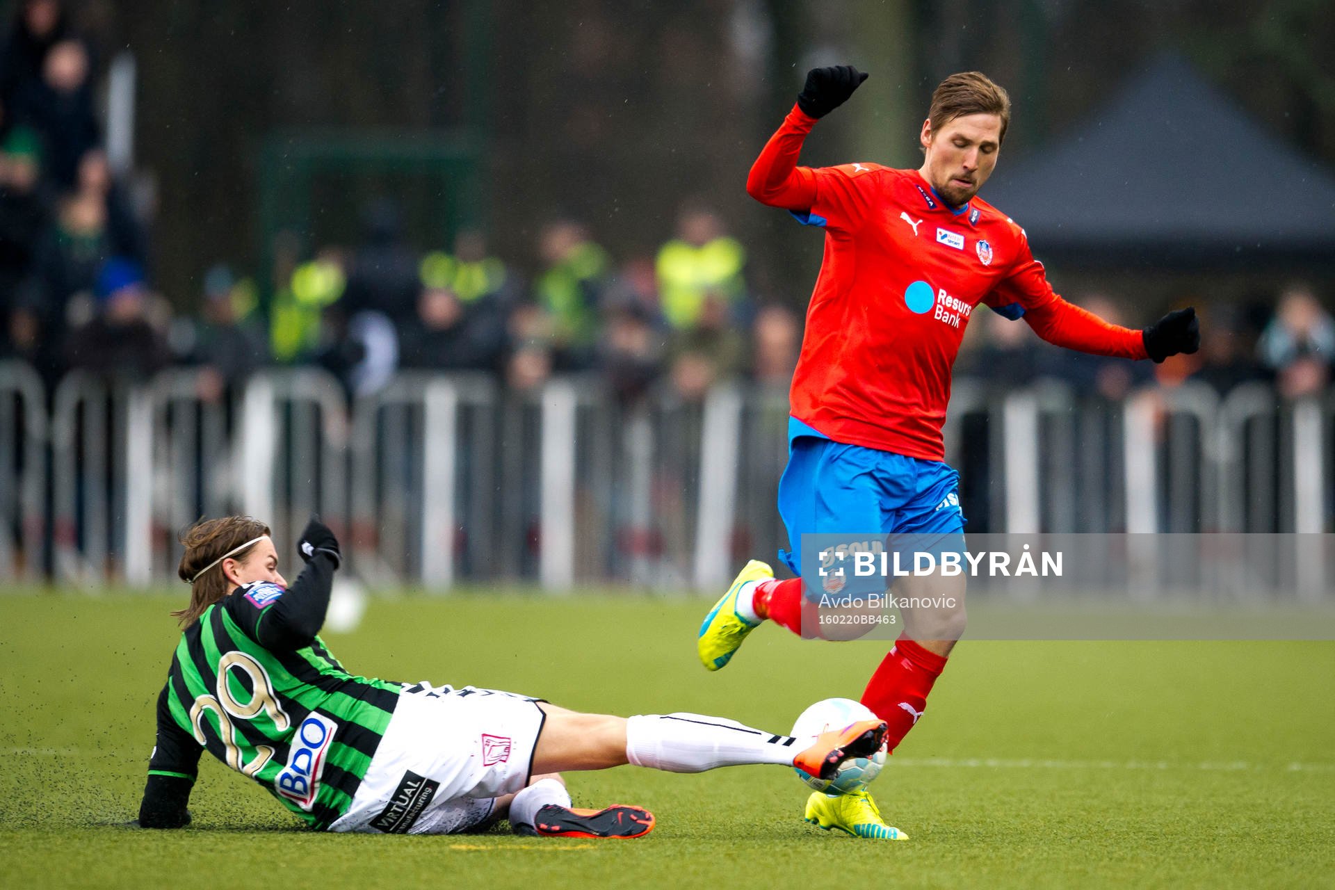 GAIS Danny Ervik  glidtacklat Helsingborgs Martin