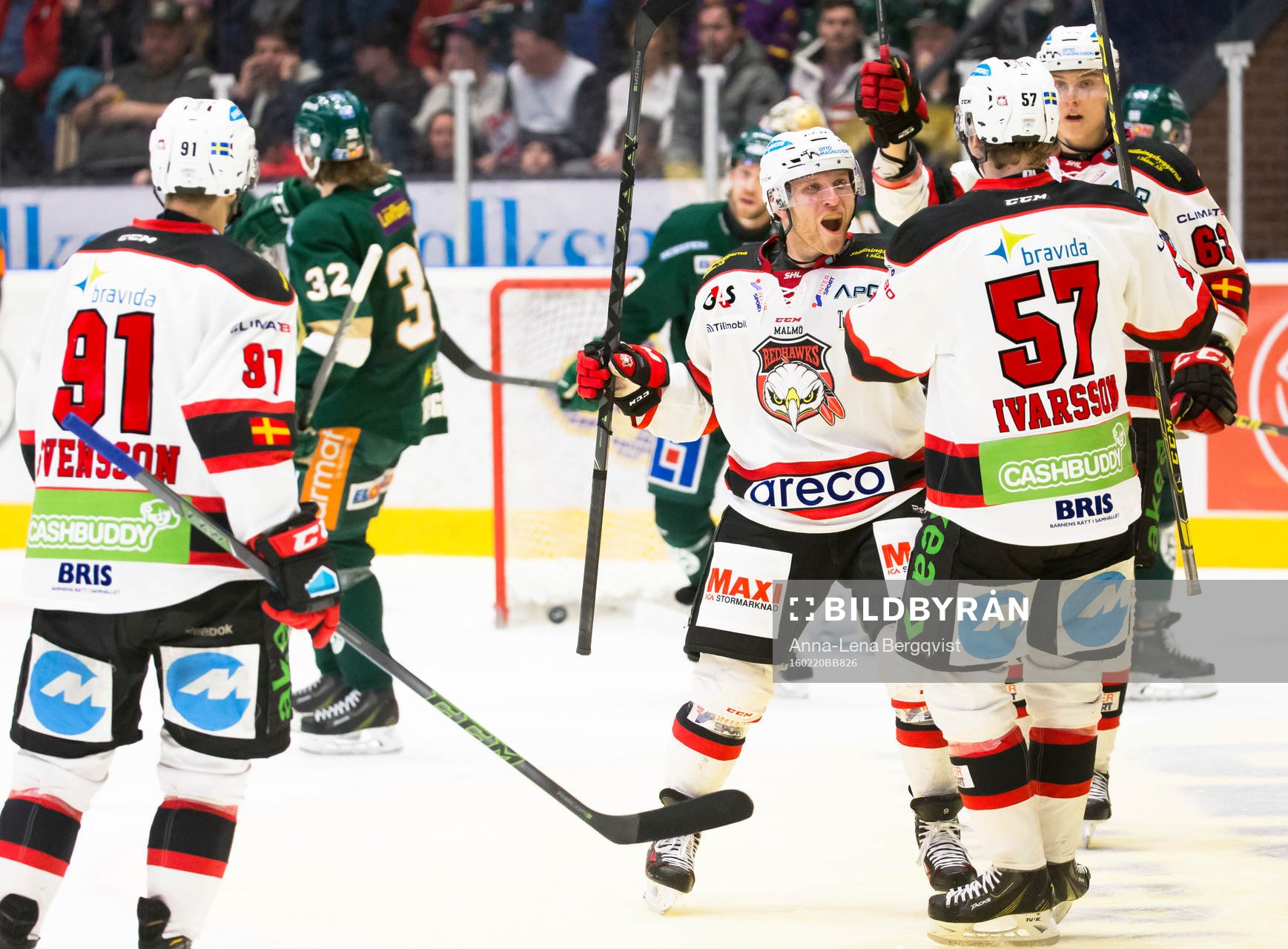 Malmö Redhawks  Johan Ivarsson jublar