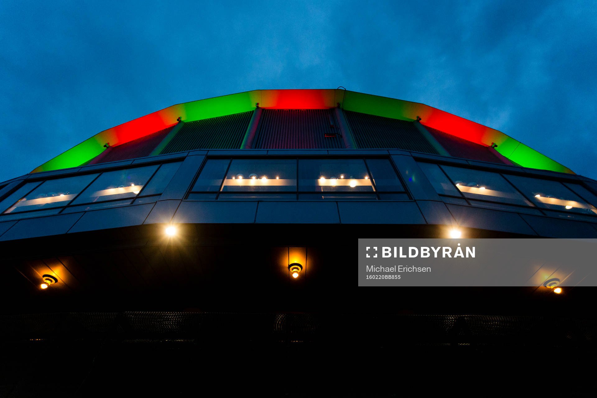 Scandinavium exteriört innan en ishockeymatch i SHL mellan
