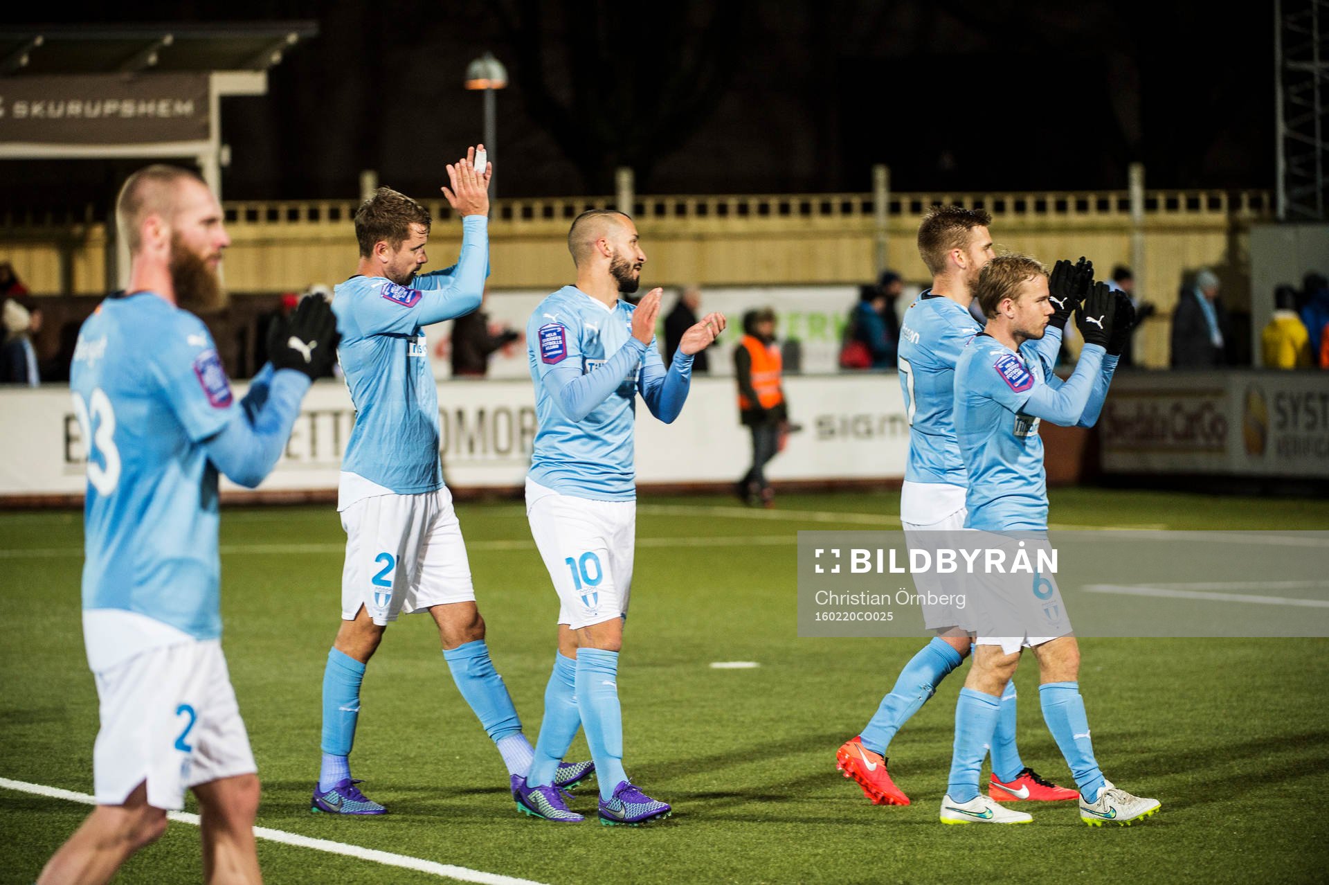 Malmö FFs Jo Inge Berget, Kári Árnason, Guillermo
