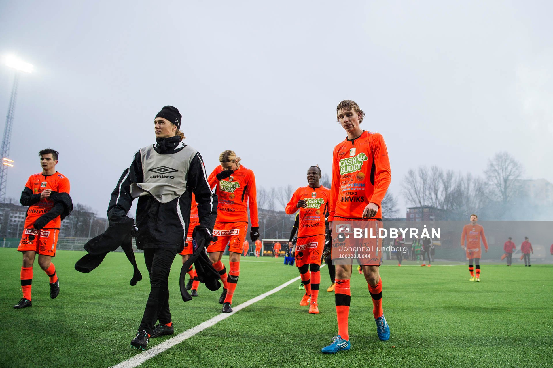 Varbergs Joakim Lindner, Nsima Peter och Erik Nilsson deppar