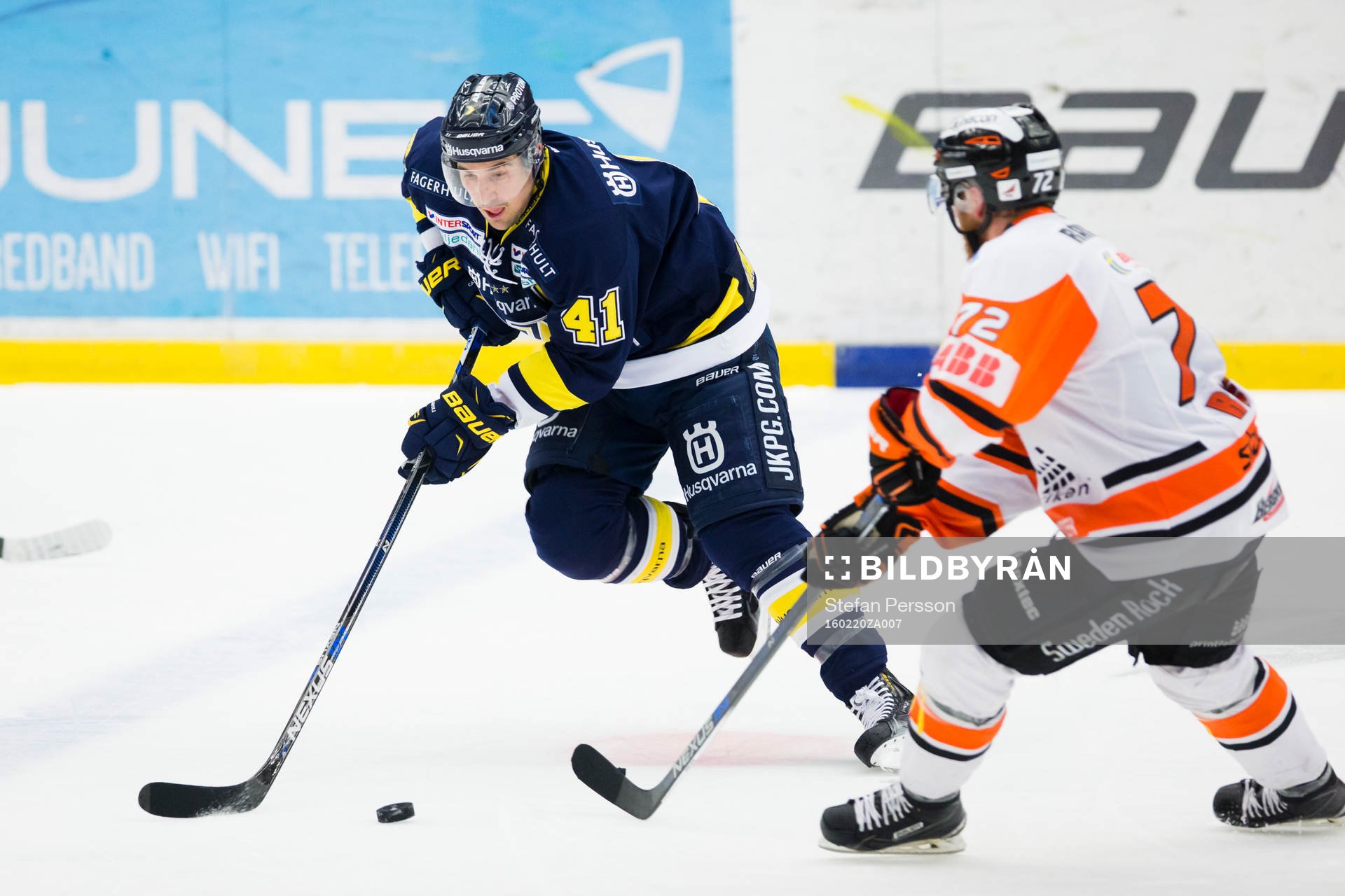 s Chris Campoli mot Karlskronas Joachim Rohdin
