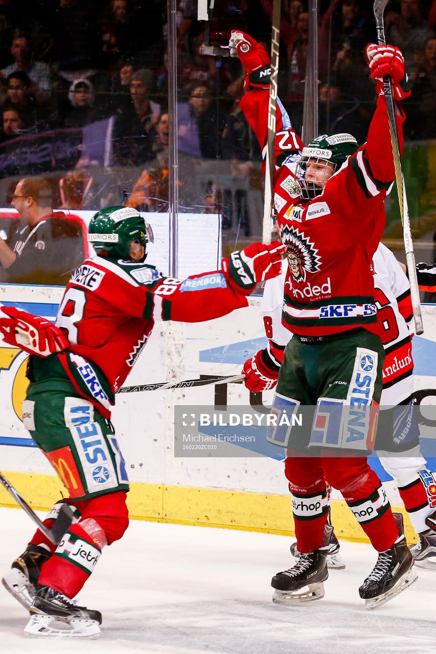 Frölundas Kristian Vesalainen jublar