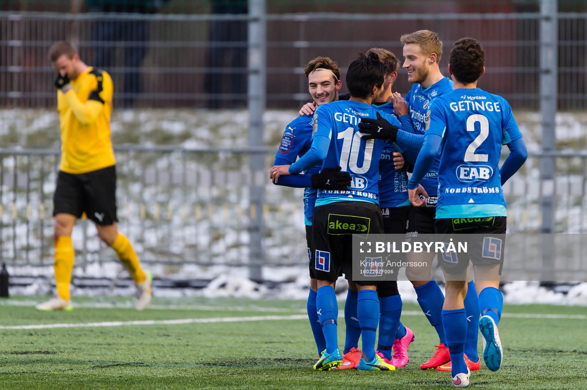 Halmstads spelare jublar