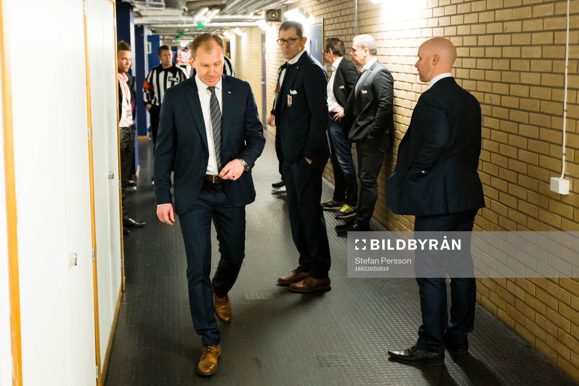 s tränare Johan Lindbom, ordförande Agne Bengtsson och