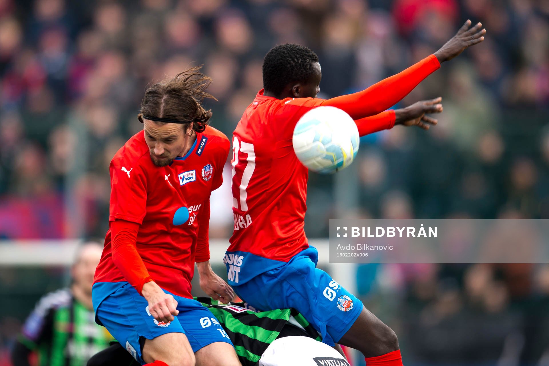 Helsingborgs Linus Hallenius och Lalawélé Atakora