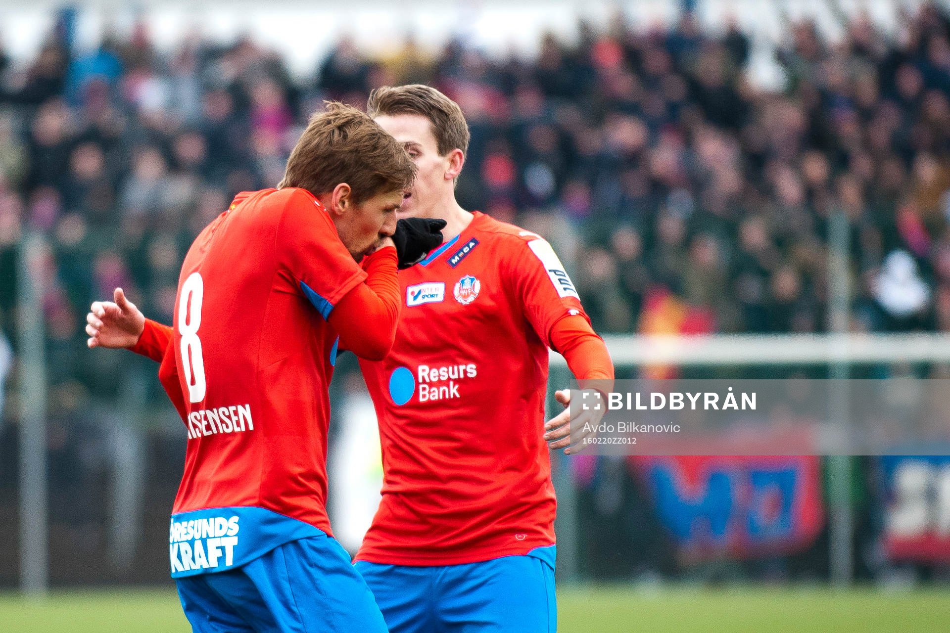 Helsingborgs Martin Christensen jublar genom att kysa