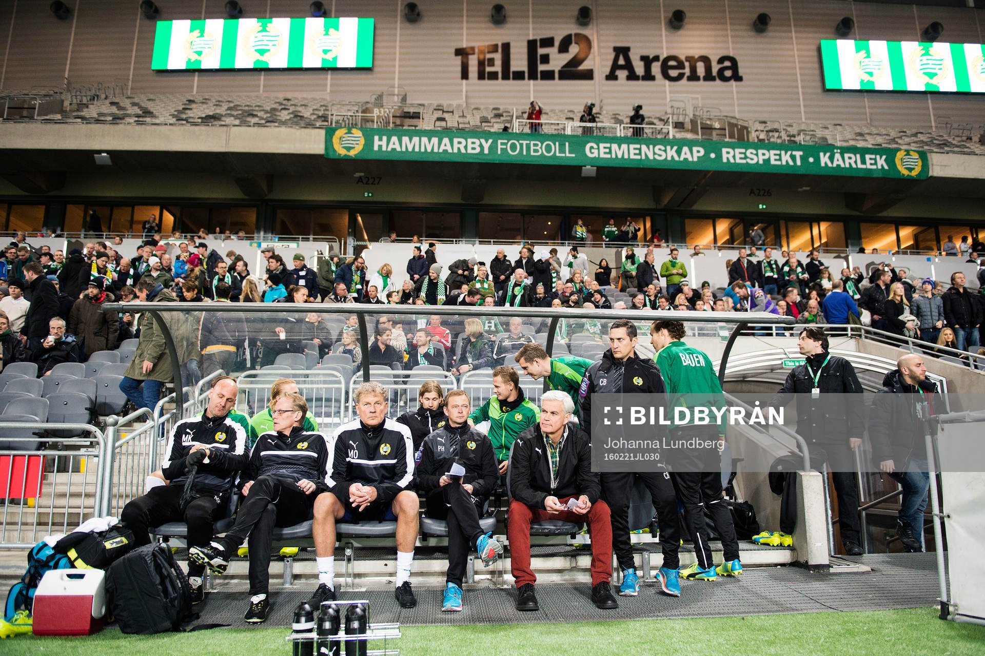 Hammarbys tränare Nanne Bergstrand och assisterande