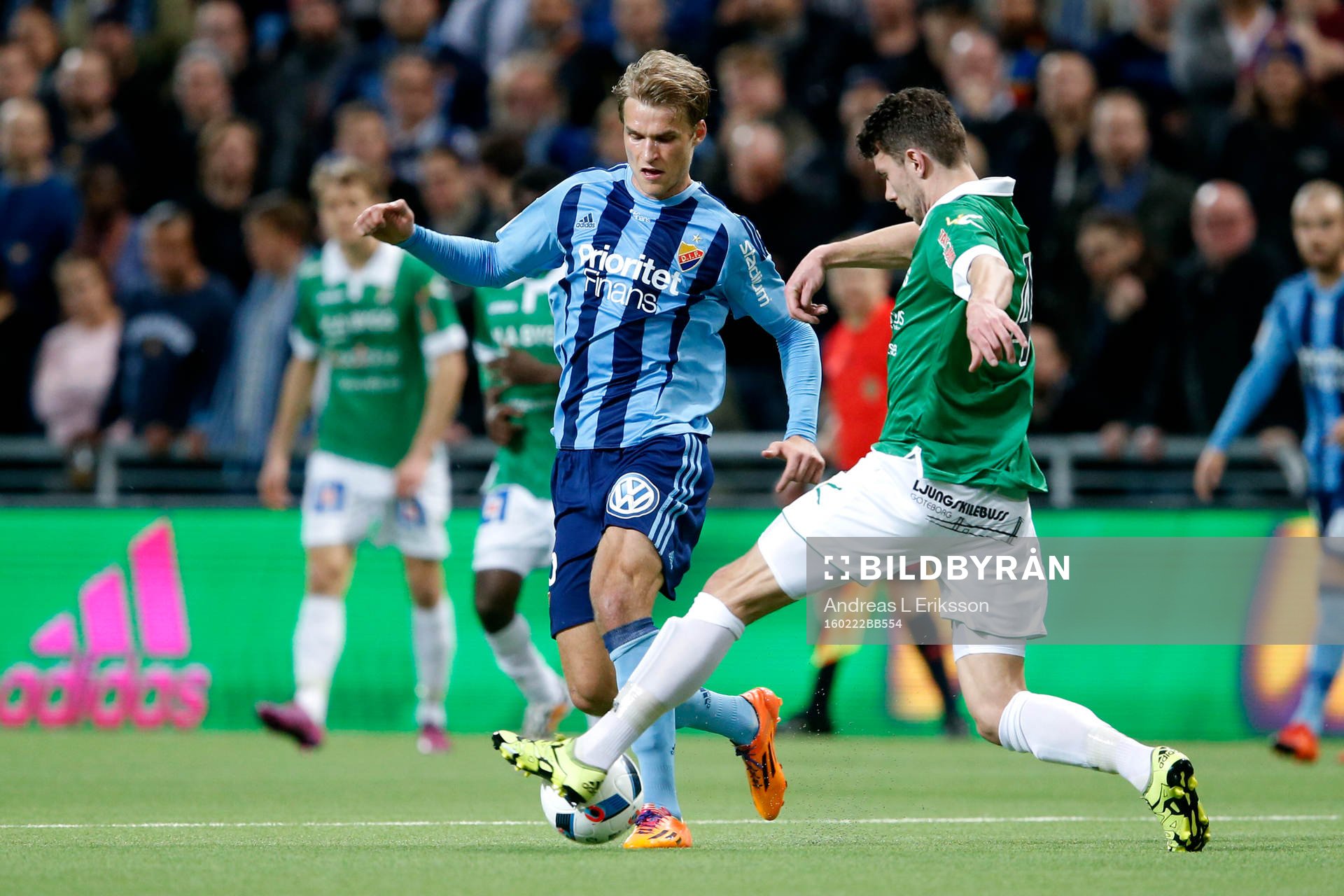 Djurgårdens Sebastian Andersson och Ljungskiles Mattias