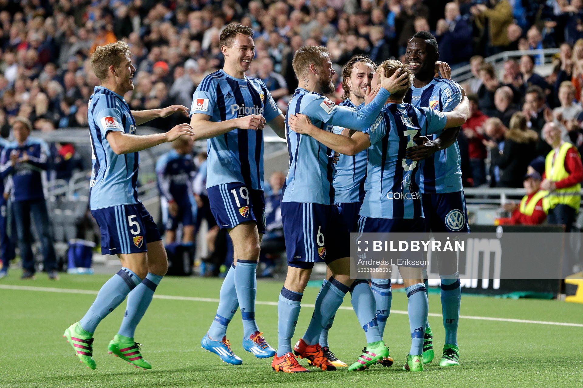 Djurgårdens spelare jublar