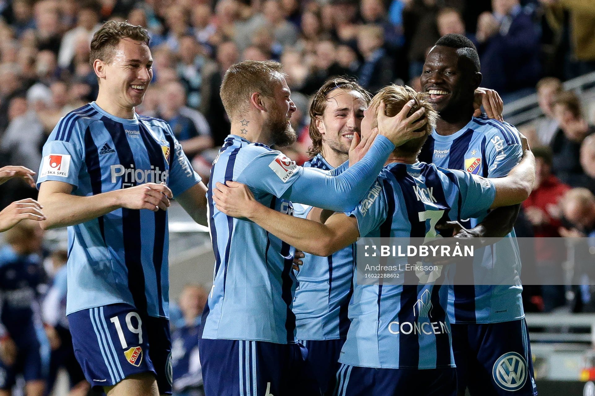 Djurgårdens spelare jublar