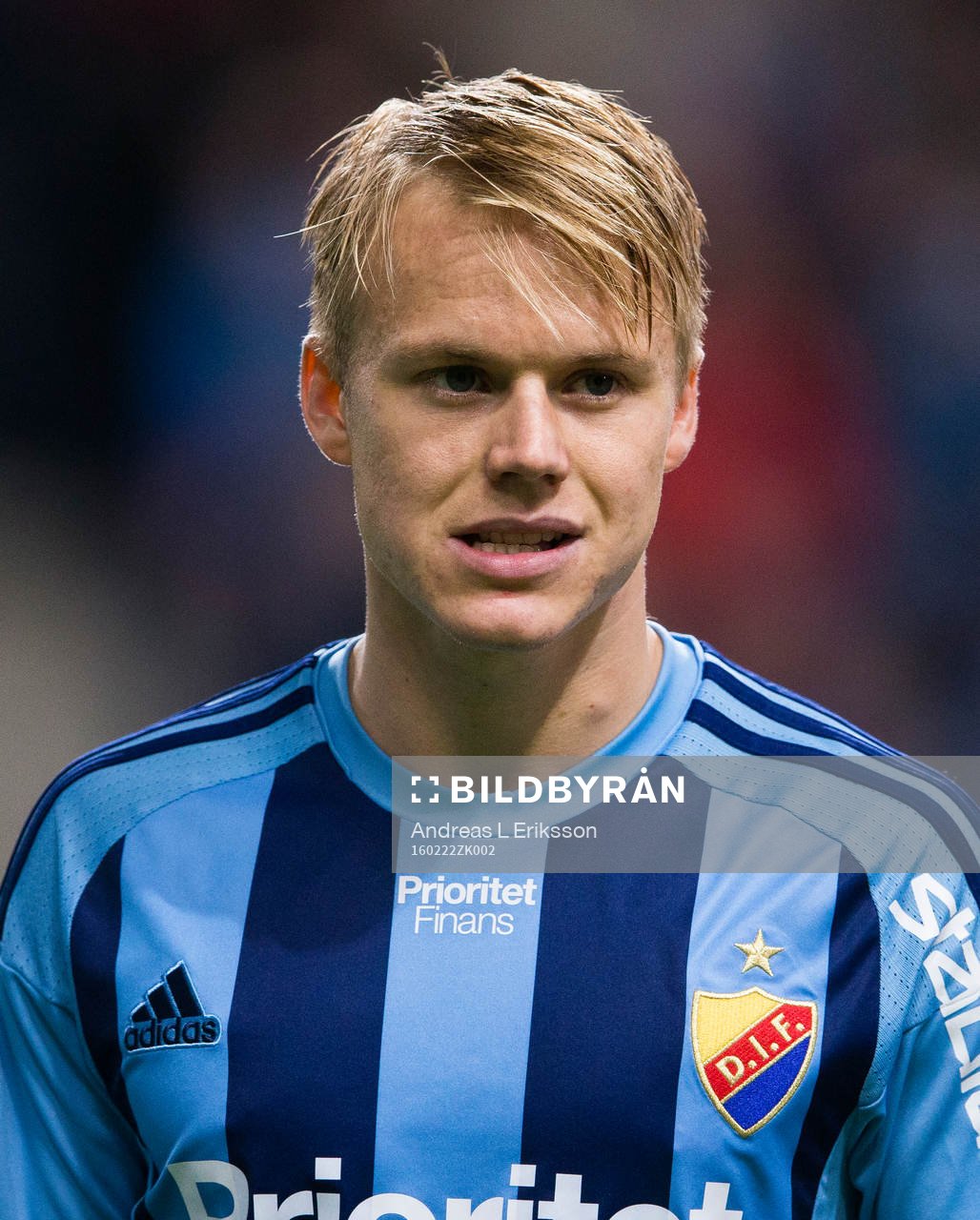 Djurgårdens Elliot Käck under fotbollsmatchen i Svenska Cupen mellan Djurgården och Ljungskile den 22 februari 2016 i Stockholm.