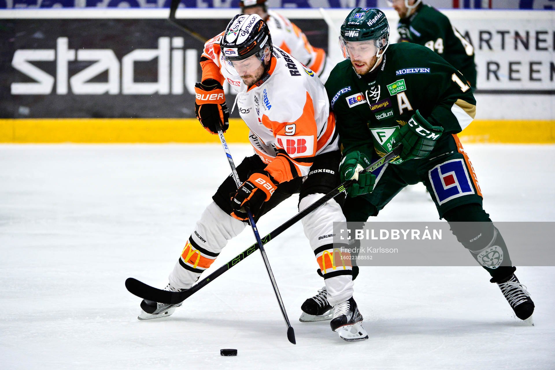 Karlskronas Vjatjeslav Trukhno och Färjestads Linus Persson
