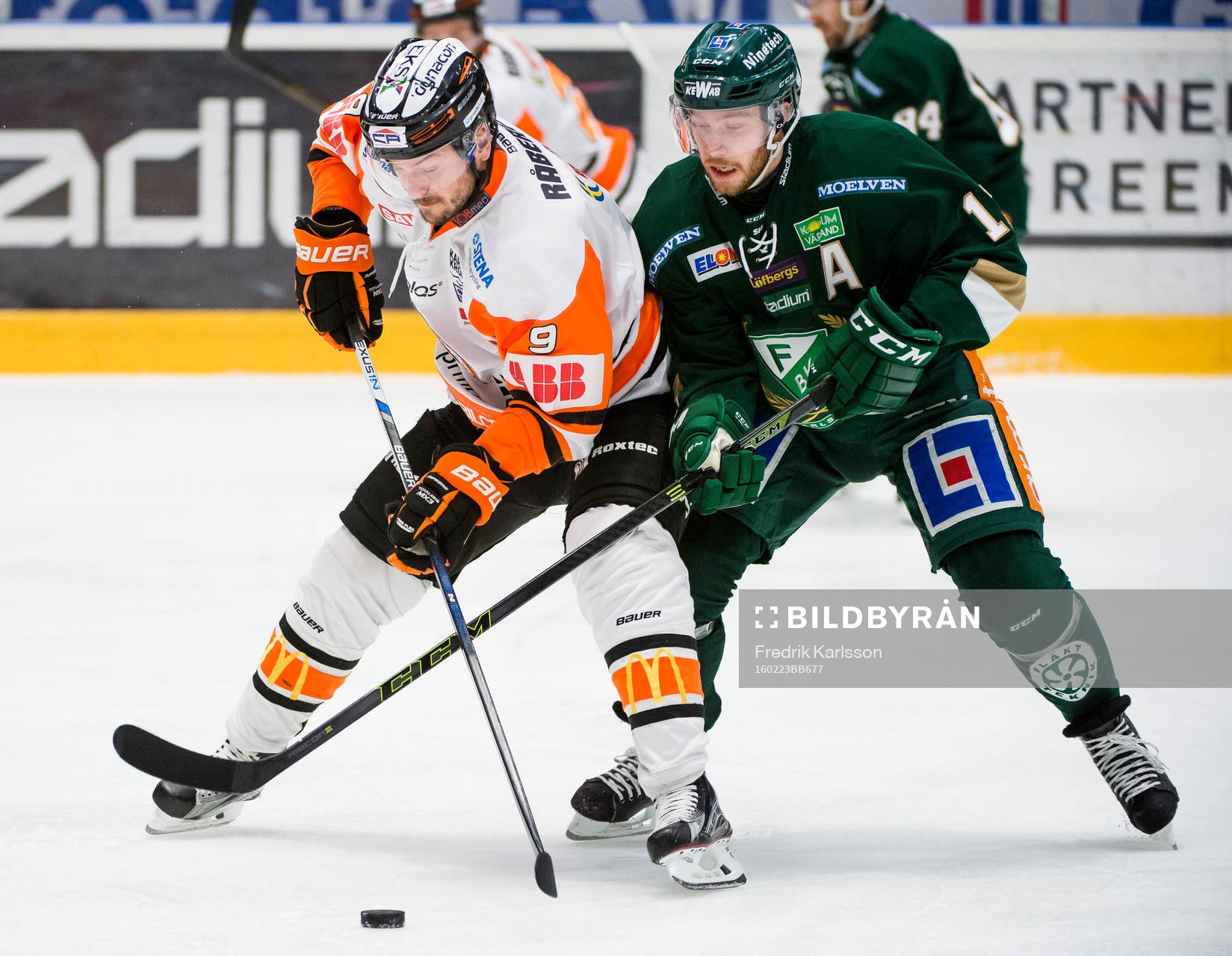 Karlskronas Vjatjeslav Trukhno och Färjestads Linus Persson