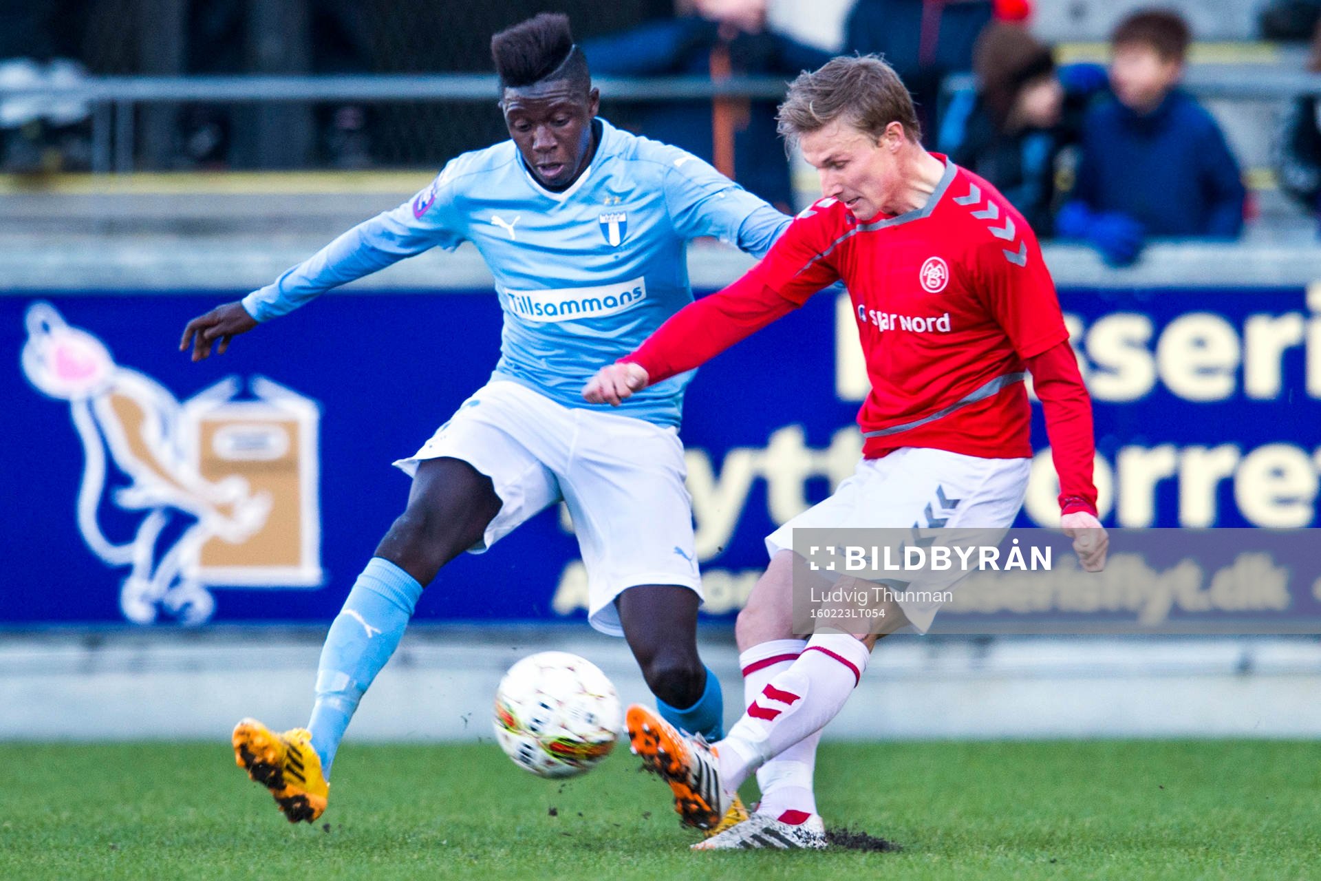 Malmö FFs Pa Konate och Ålborgs Patrick Kristensen